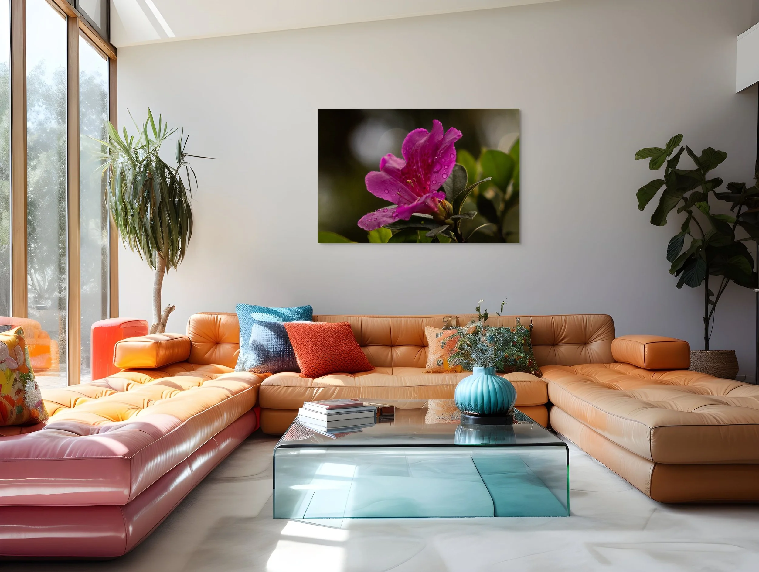 Fleur tropicale, Martinique - Impression sur toile, montée sur châssis en bois – 48 po × 32 po