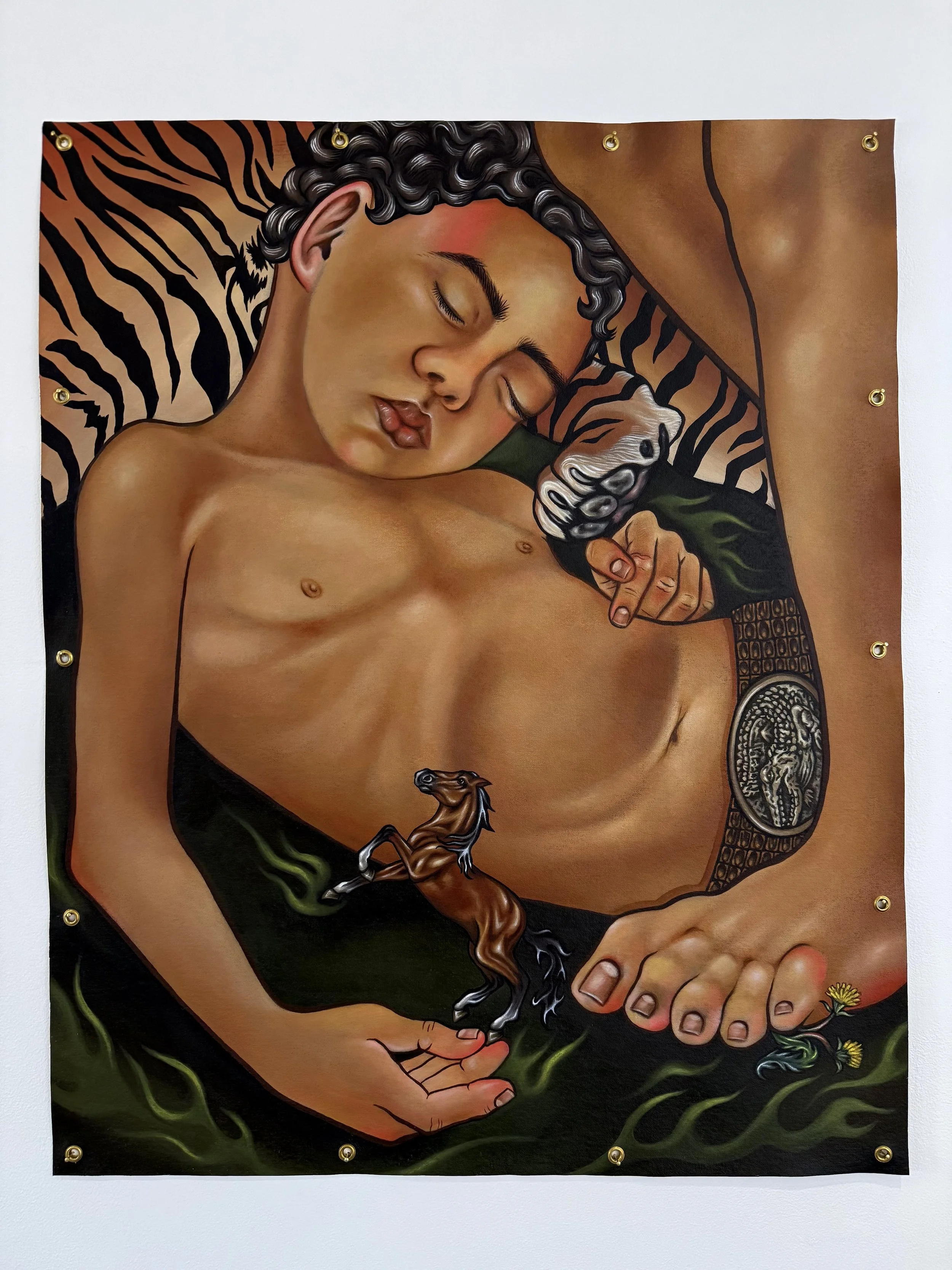 Toy Horse, acrylic on canvas, 35" x 27", 2026