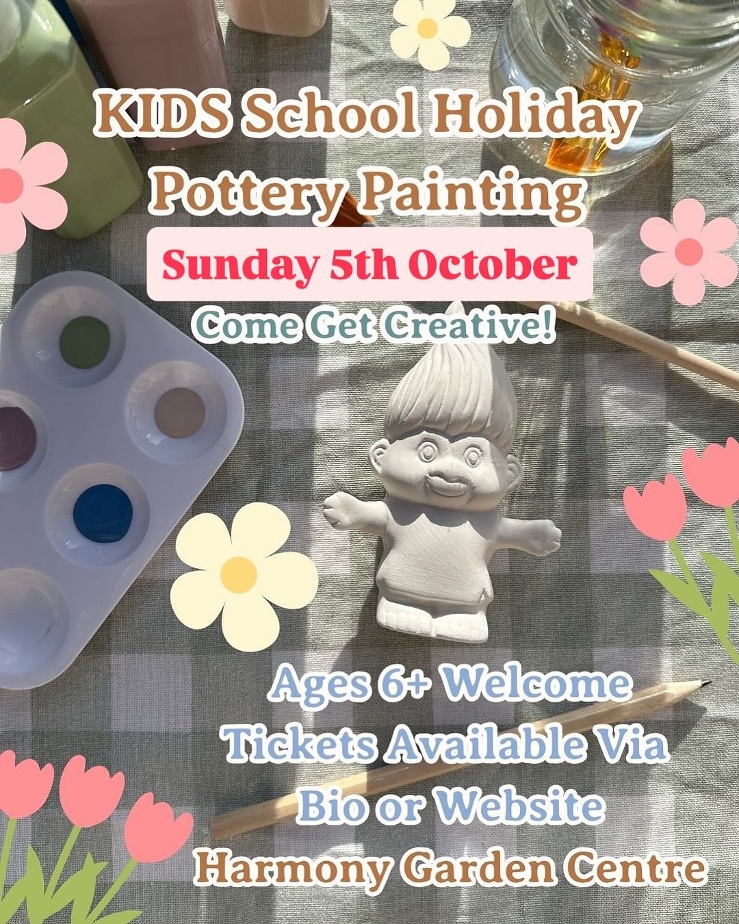 School Holiday Mini Pottery Painting 🎨

This Sunday afternoon we will have a special session for our littlest creatives &hearts;️ Limited spots available so book in via the link in our bio x
