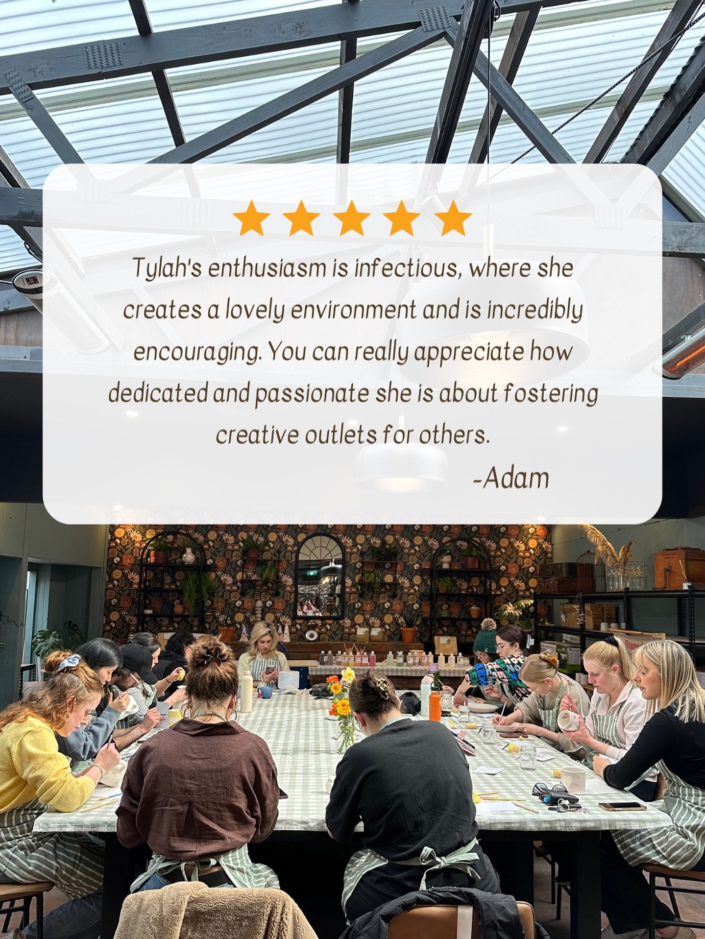Thanks Adam 🥰

Come for pottery painting, stay for the supportive community vibes and good times &hearts;️