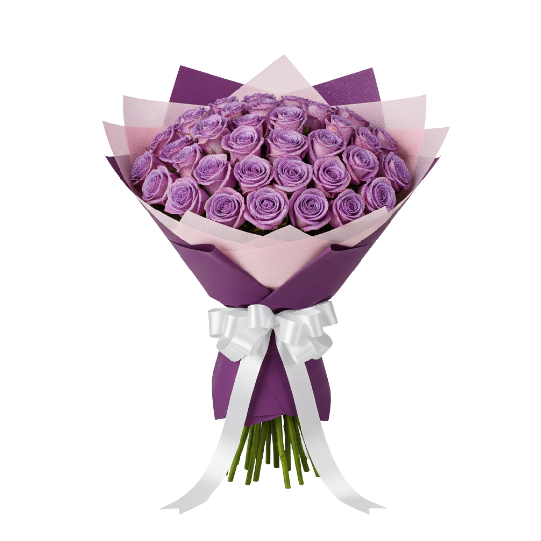 Ramo Buchon with Glittered Roses