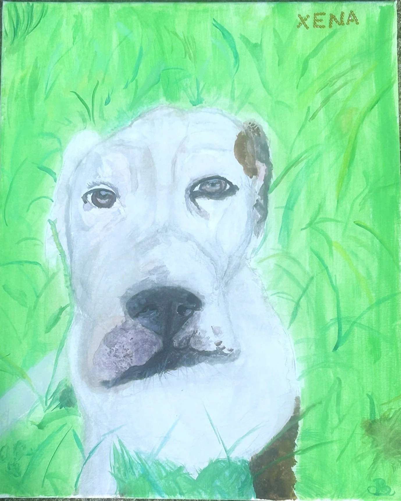 A pet portrait I did for @rrevilla0721 

I hope every time they look at her they remember the happy memories they had with their beloved dog, Xena. I'm so happy to be apart of keeping her memory alive. 

R.I.P, Xena!

#petportraitartist #paintingart 