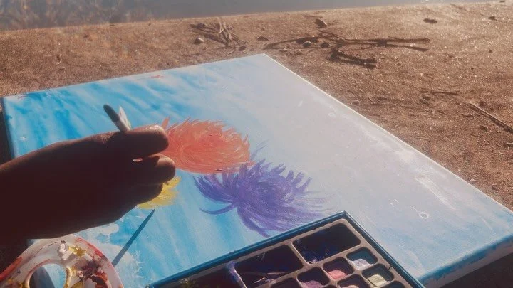 Painting a clients gift. I&rsquo;m drawing chrysanthemums! Well painting. I walked the bayou trail for like 6 hours in total that day. Not for solely the painting, but it&rsquo;s nice to get out in nature and actually paint. #houston has a very prett
