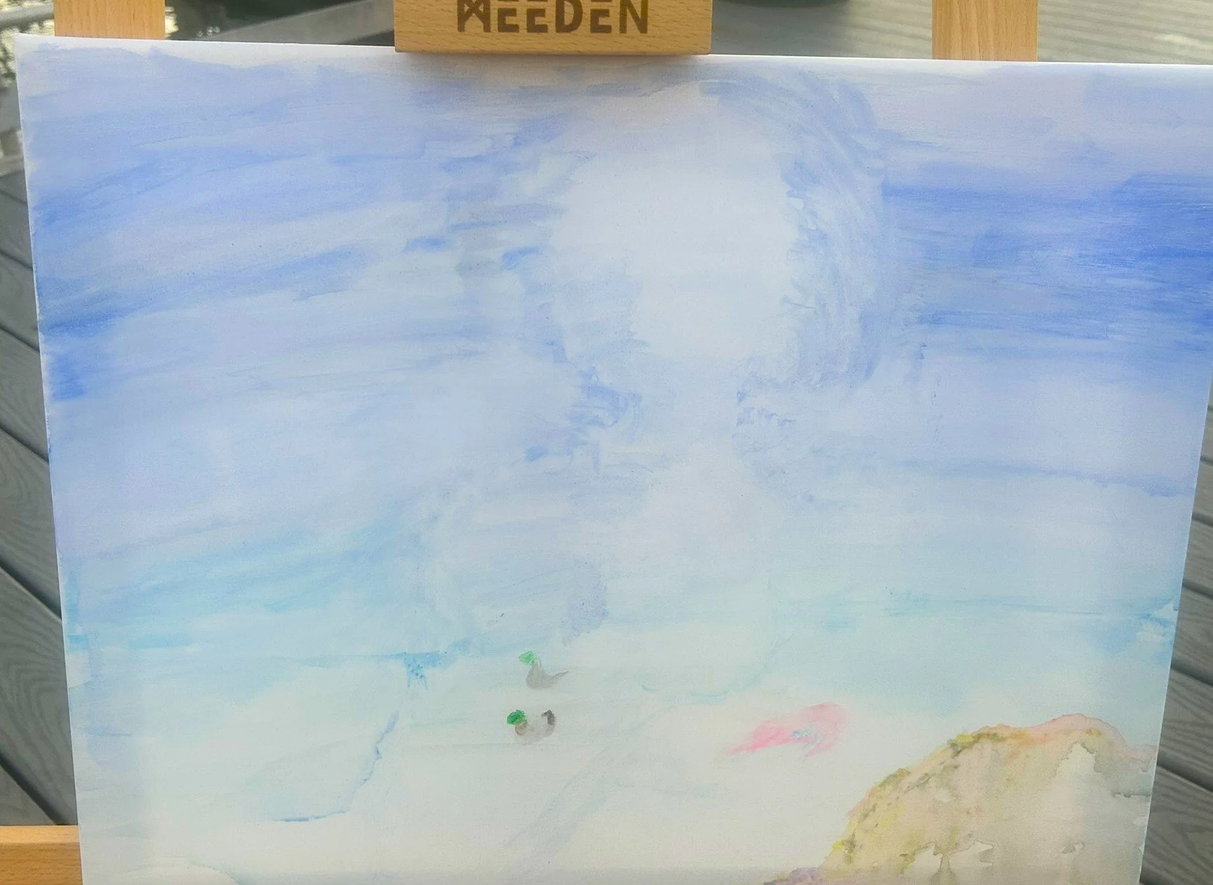 Progress picture of Mother Nature Ooriginal Painting Sunset Woman