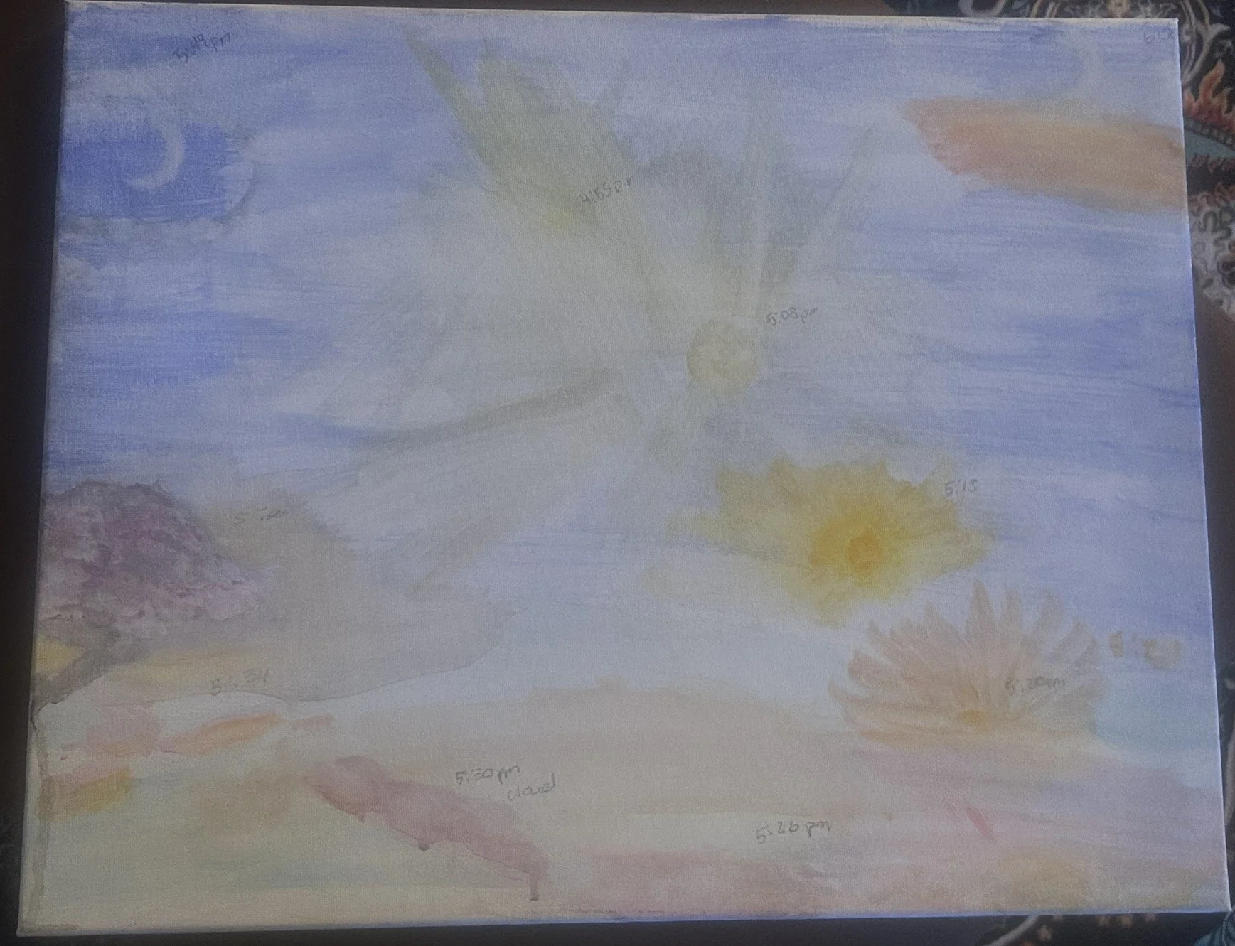 Painting What I see: Sunset Series Day 2 Sunset Times Original Painting. 