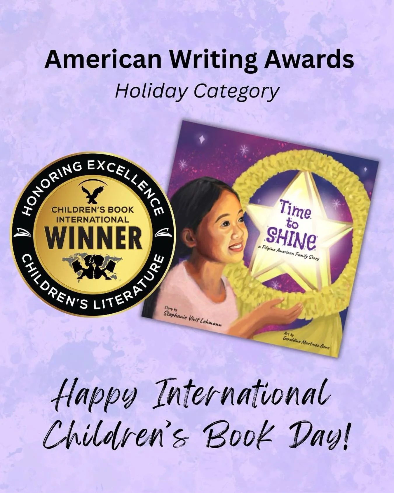 Grateful to be named a category winner in Children&rsquo;s Book International 2026! A perfect way to celebrate International Children&rsquo;s Book Day! 📖 🎉