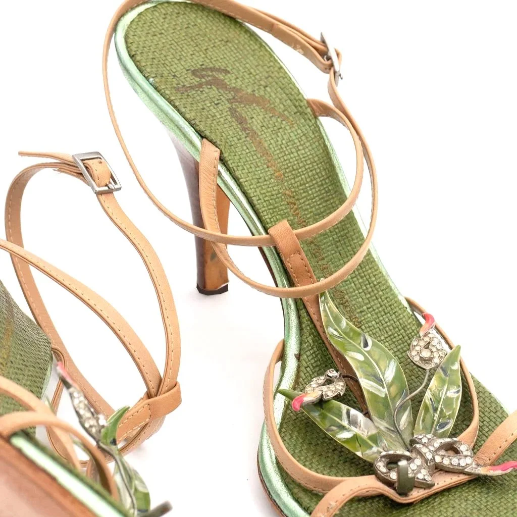 Rare Giuseppe Zanotti Botanical Bow Heel (37), image 3