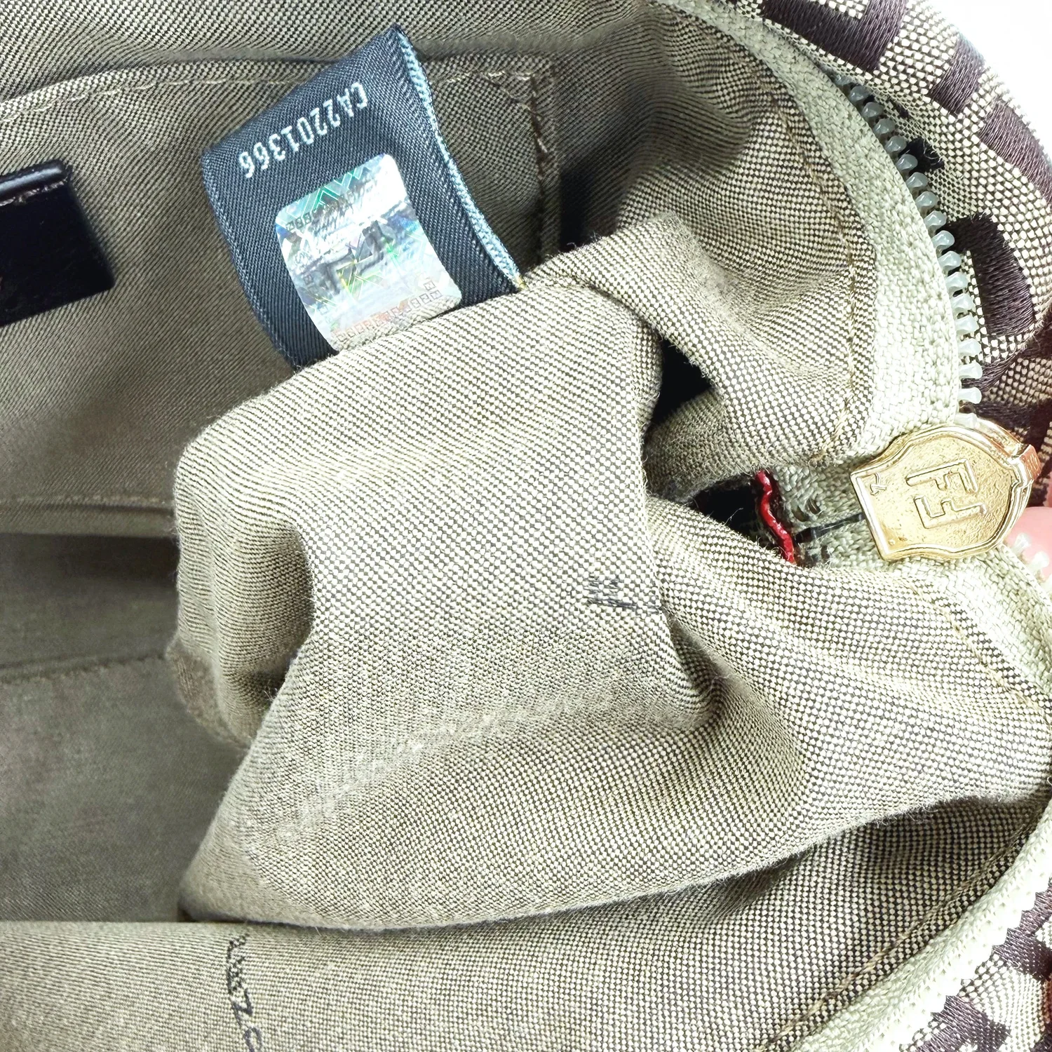 Fendi Zucchino Canvas Superstar Tote Bag