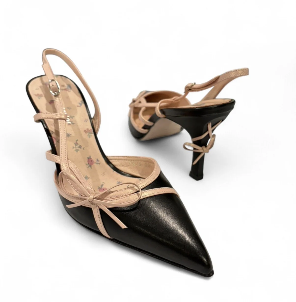 Rebecca Taylor Pink Bow Kitten Heels US 4.5