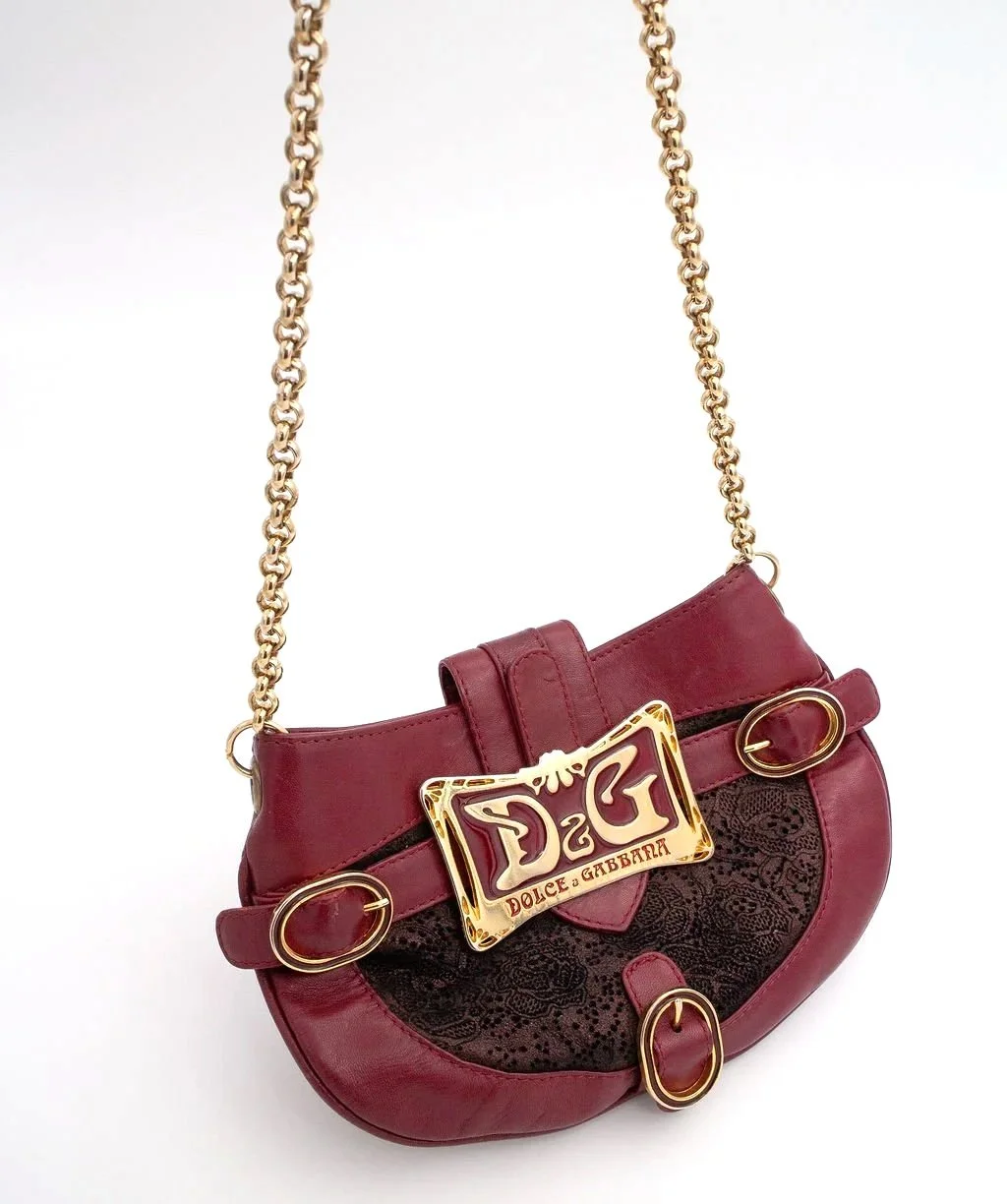 Dolce and Gabbana Burgundy Mini Bag, image 3