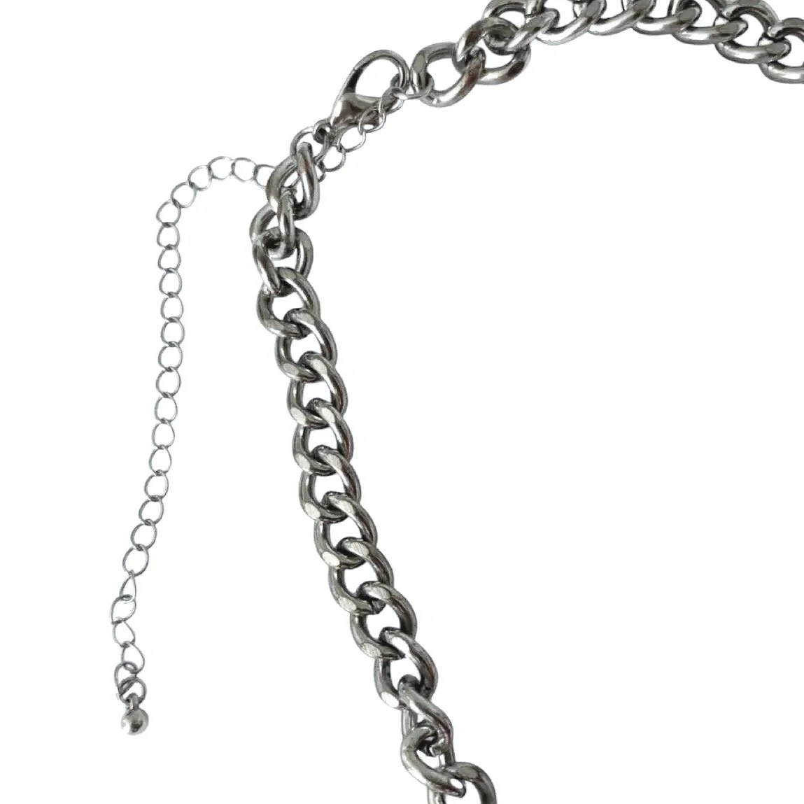 Silver Sea Charm Rhinestone Necklace