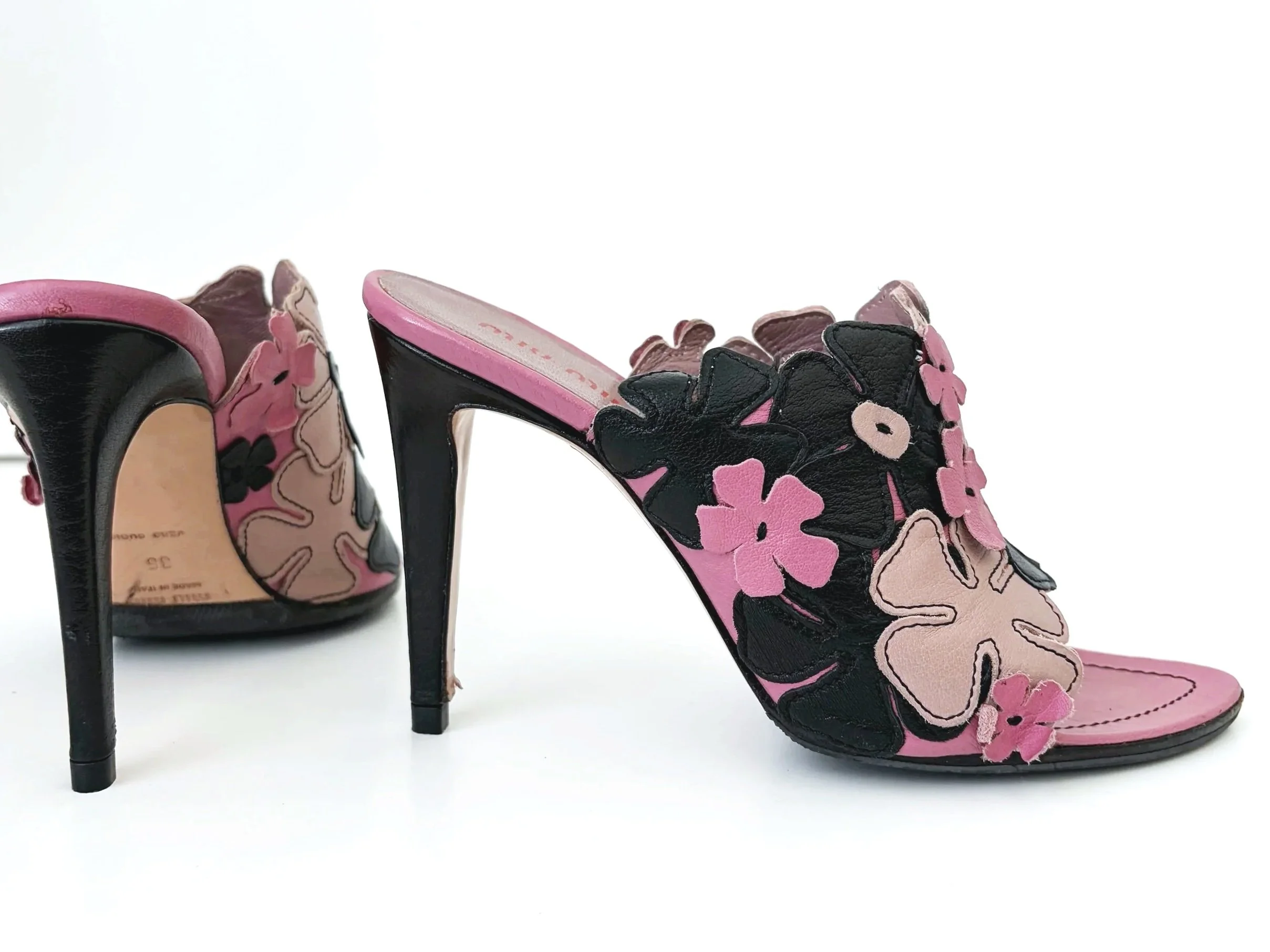 Pink 90’s Miu Miu Floral Heels (36) — image 6