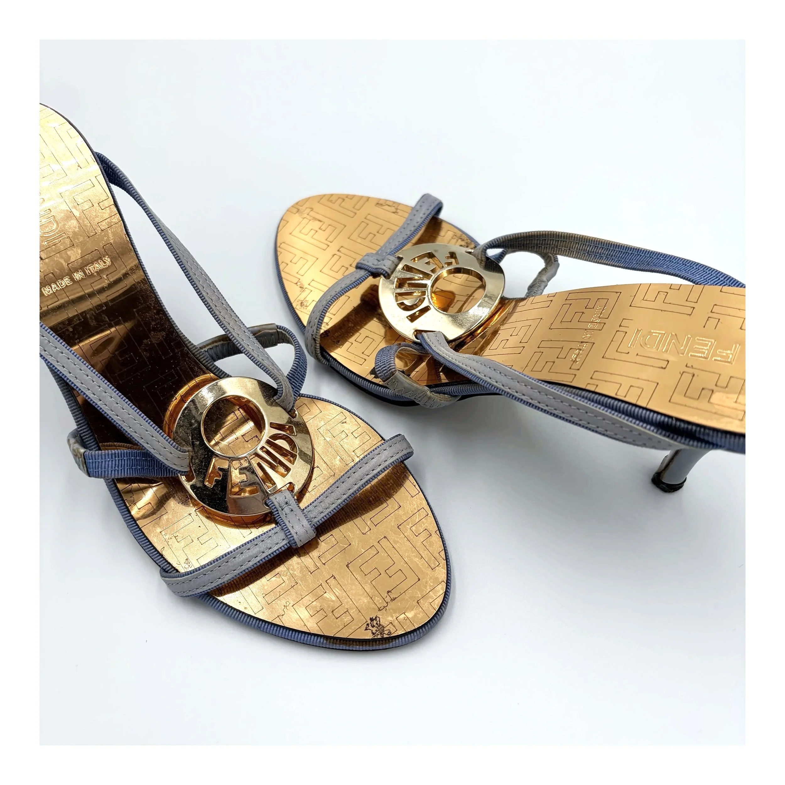 Lilac & Gold Fendi Heels (34.5) — image 2