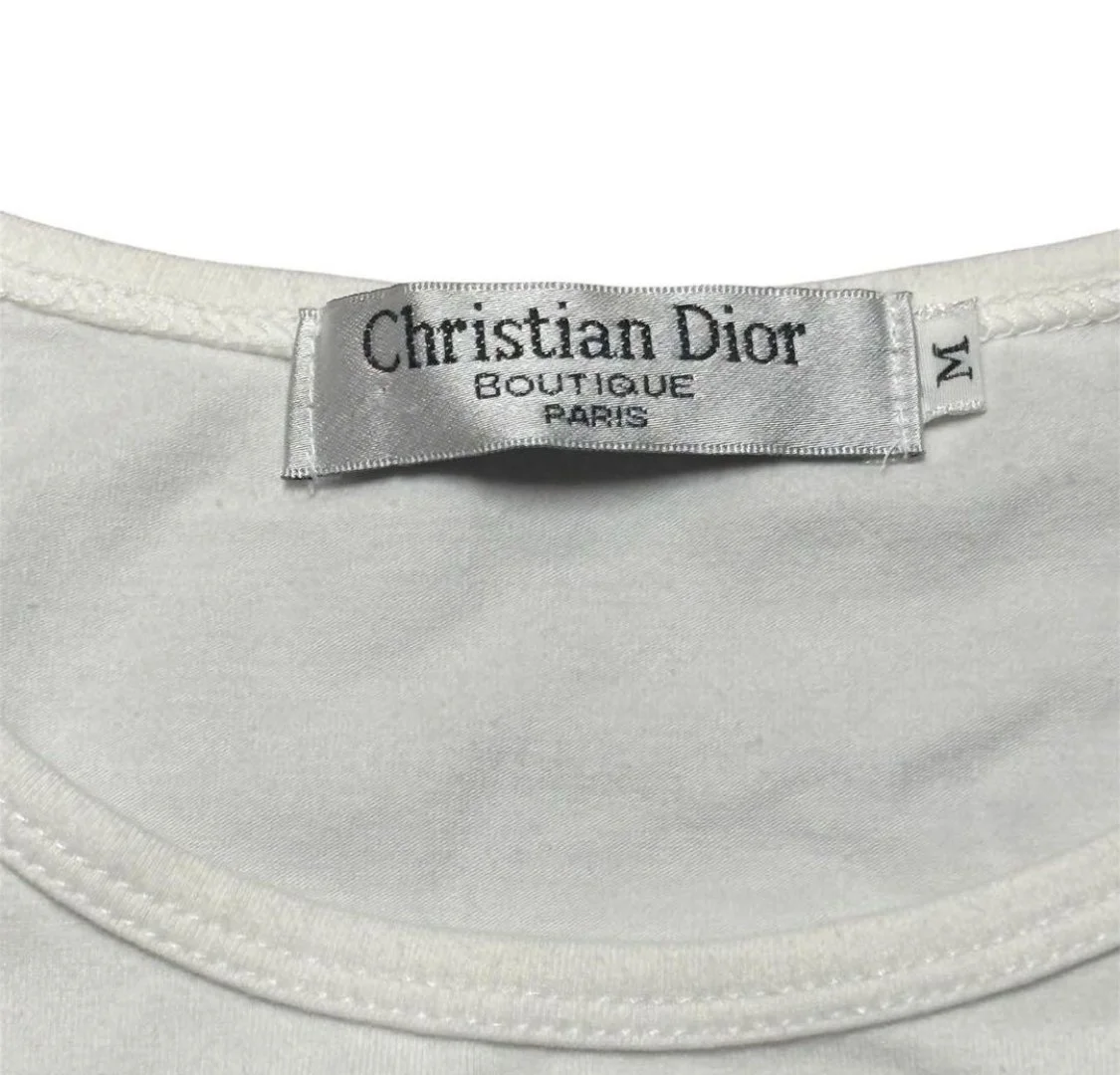 Christian Dior White Bedazzled Shirt Small
