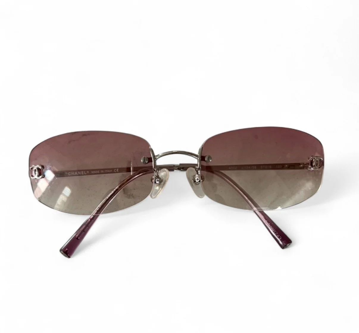 Rare Y2K Pink Tinted Chanel Sunglasses