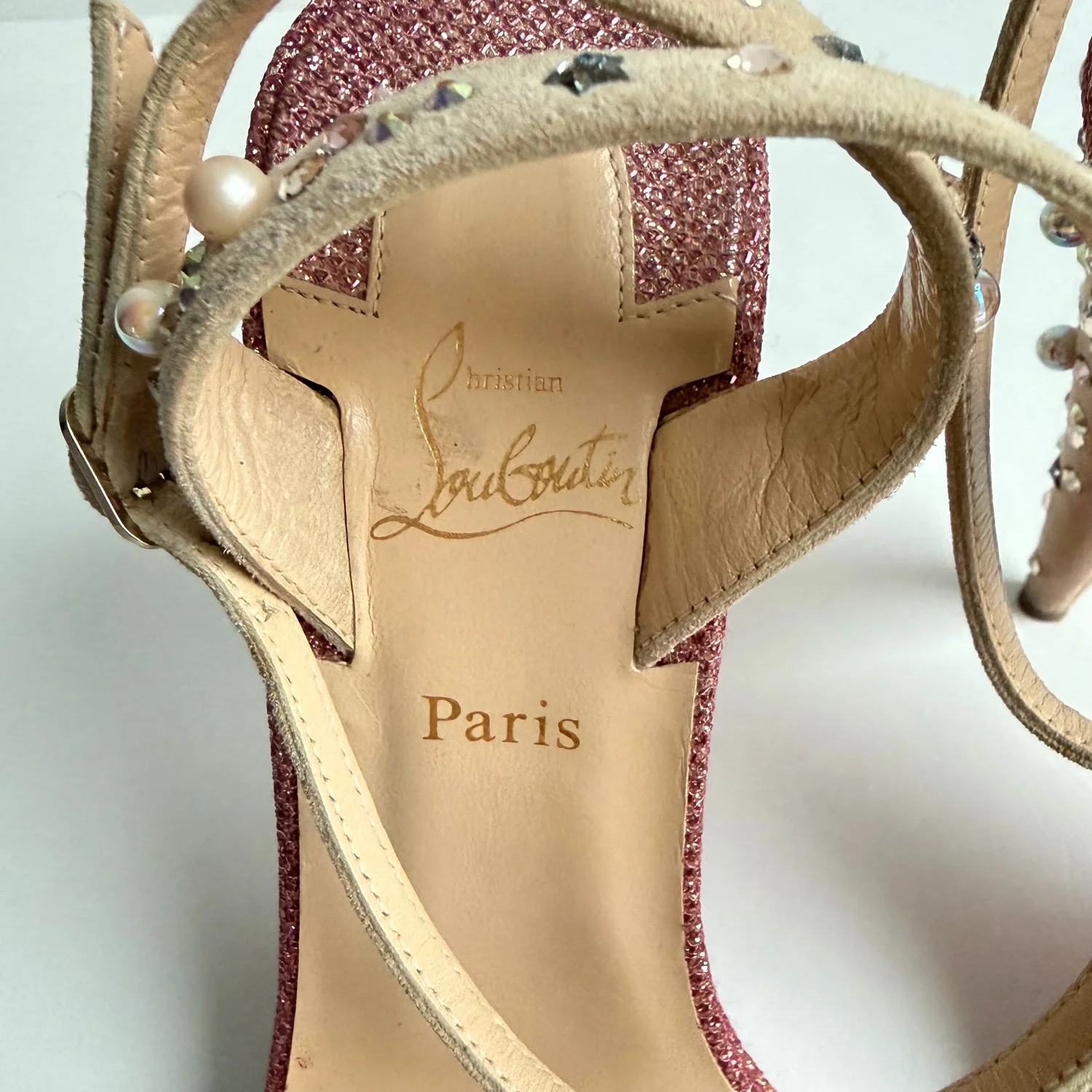 Rare Pink Pearl Louboutin Heels (34.5)