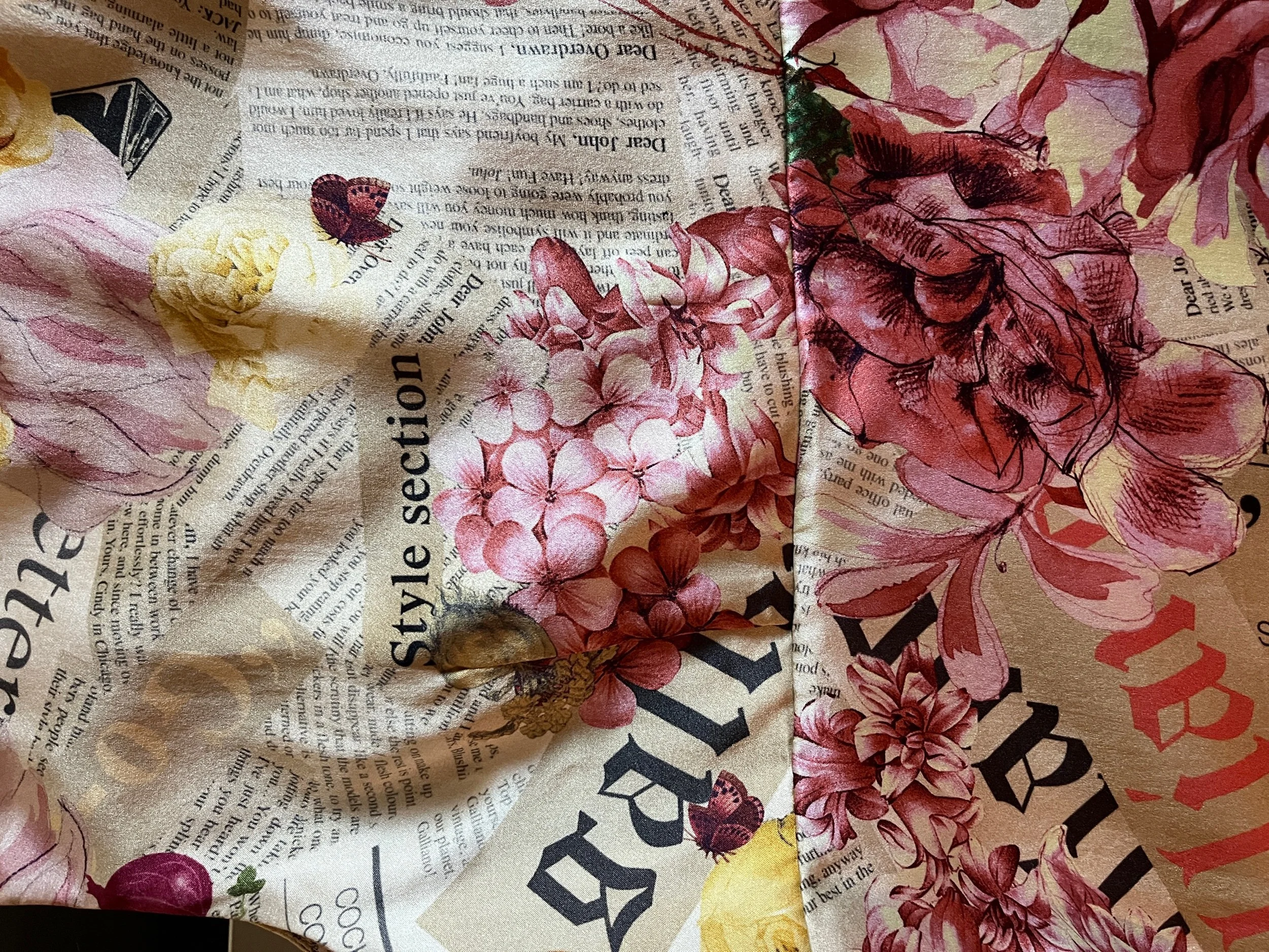 Rare John Galliano Silk Magazine Floral Top (L) — image 4