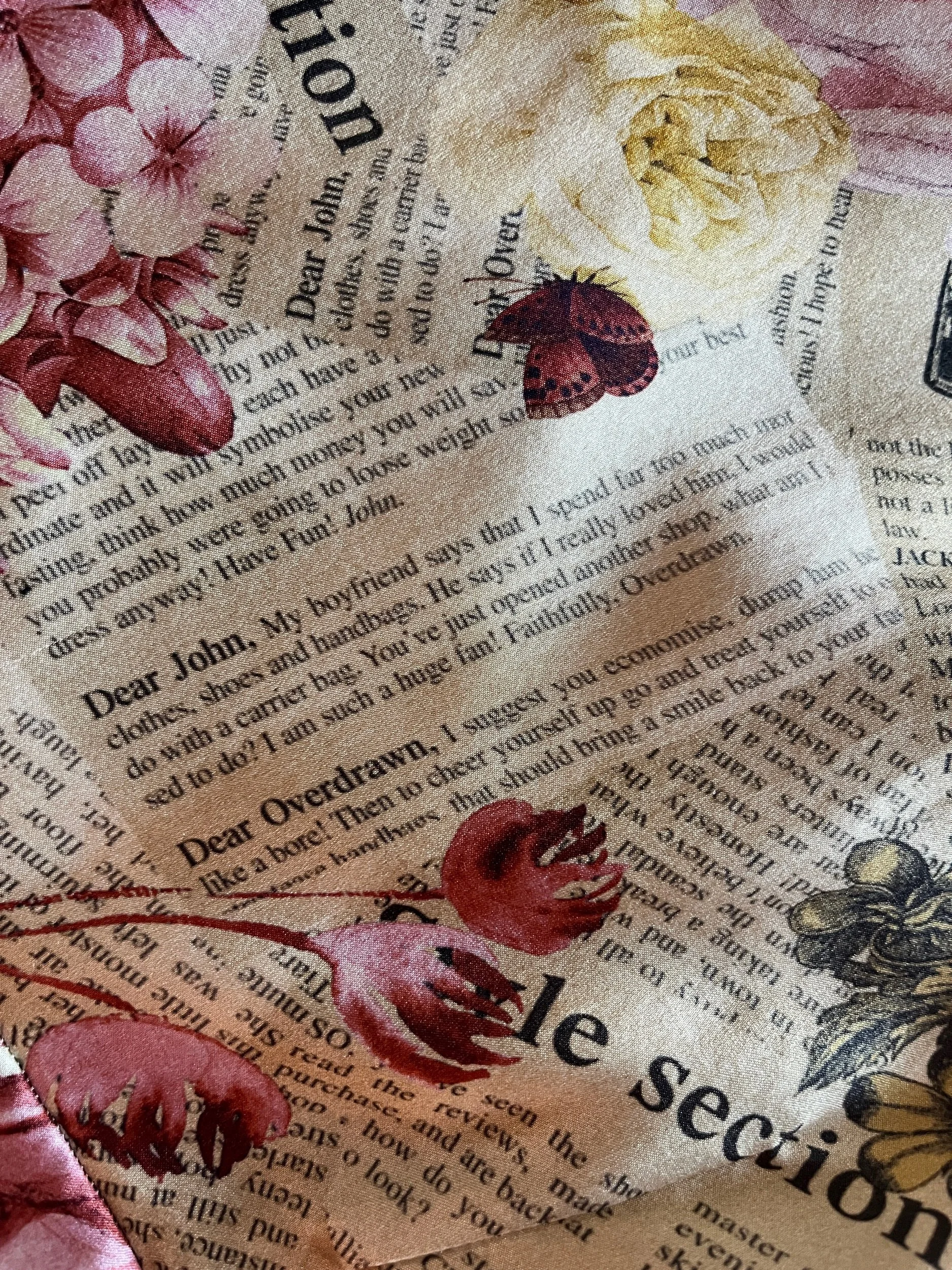 Rare John Galliano Silk Magazine Floral Top (L) — image 5