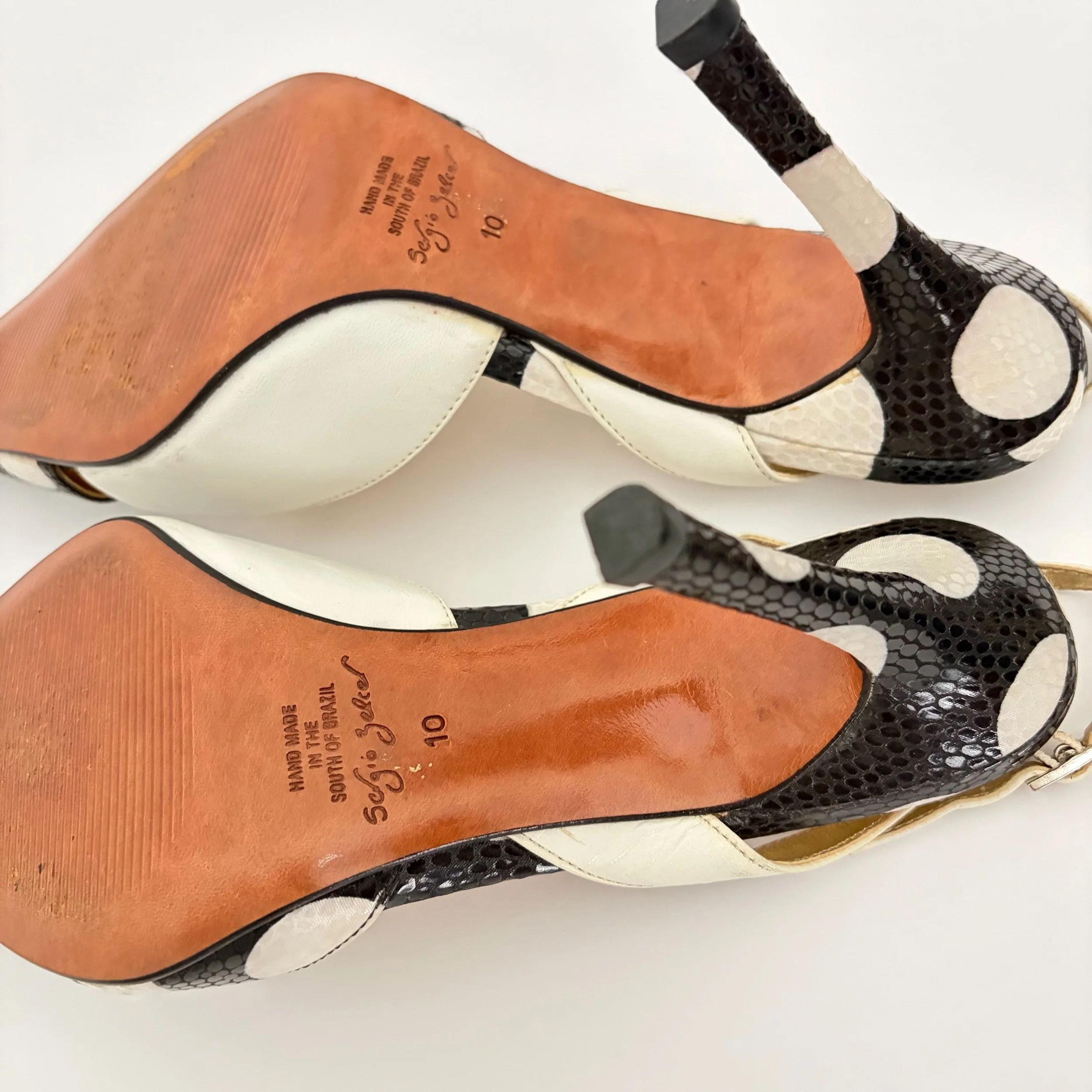 Vtg Brazilian Polka Dot Pointed Heel (10) — image 4