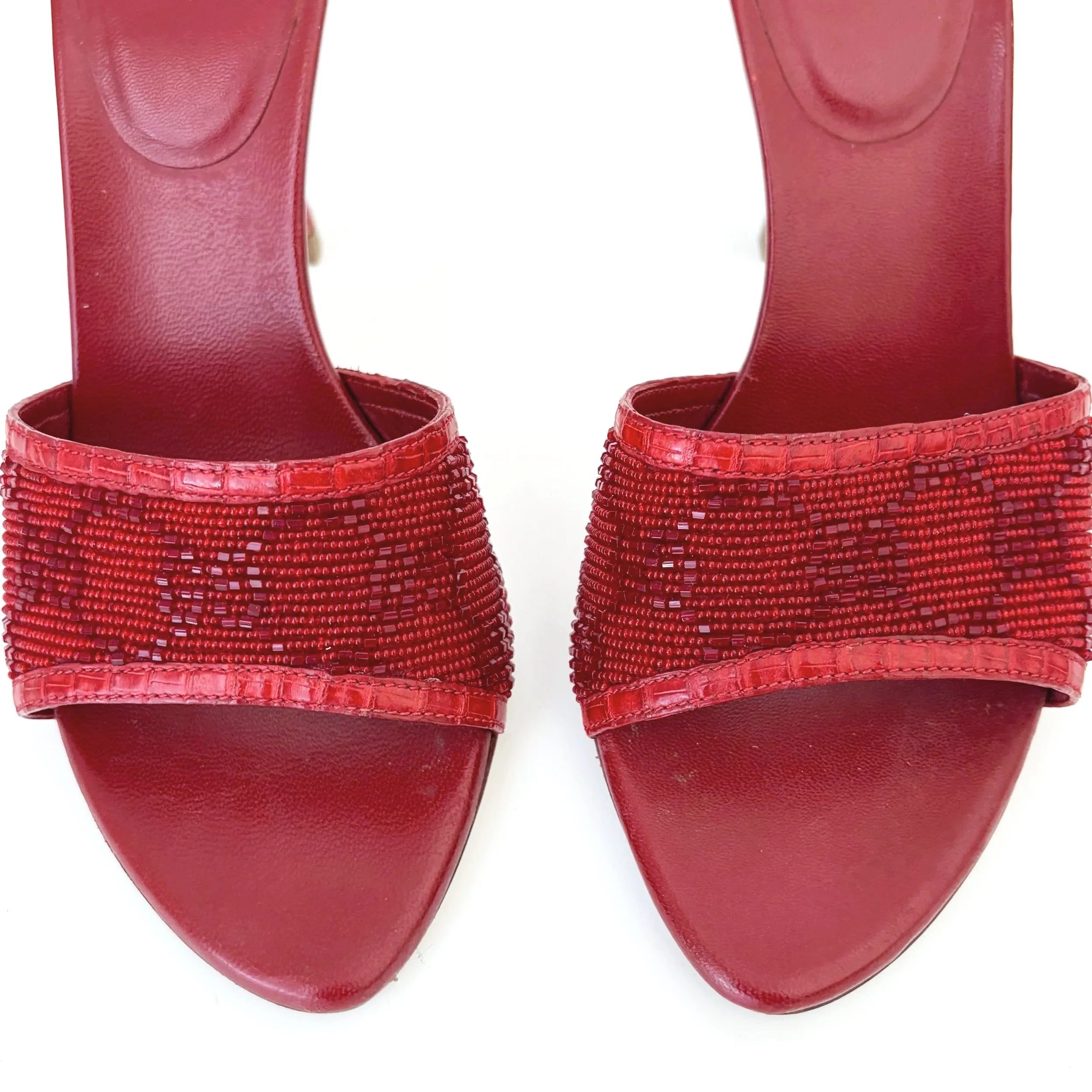 Red Gucci by Tom Ford beaded heels (34) — image 2