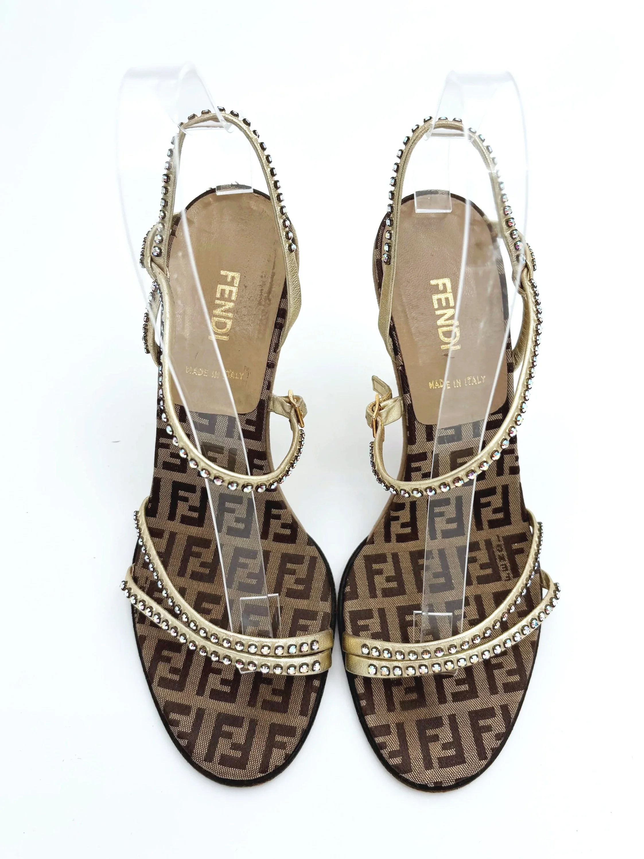 Brown Fendi Monogram Heels (37) — image 2