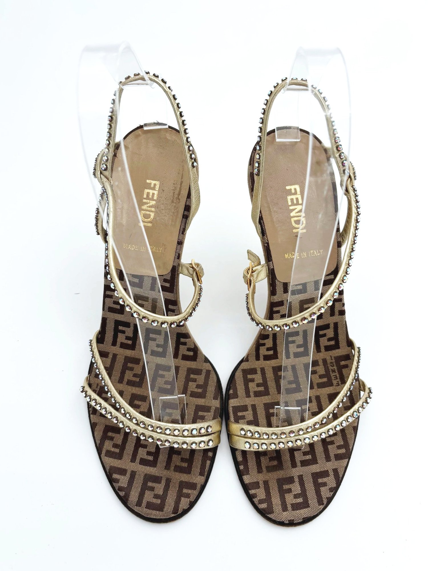 Brown Fendi Monogram Heels (37)