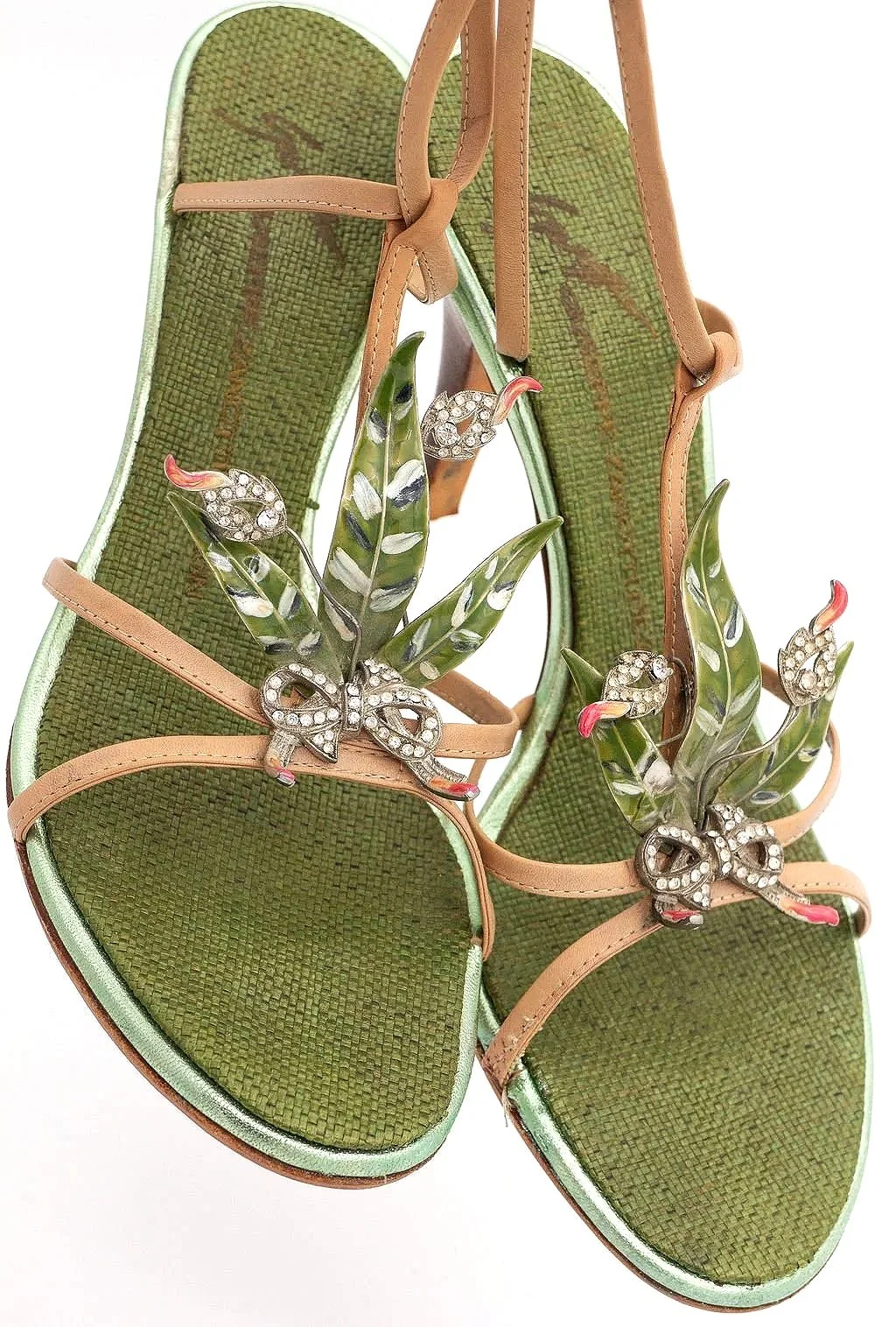 Rare Giuseppe Zanotti Botanical Bow Heel (37)