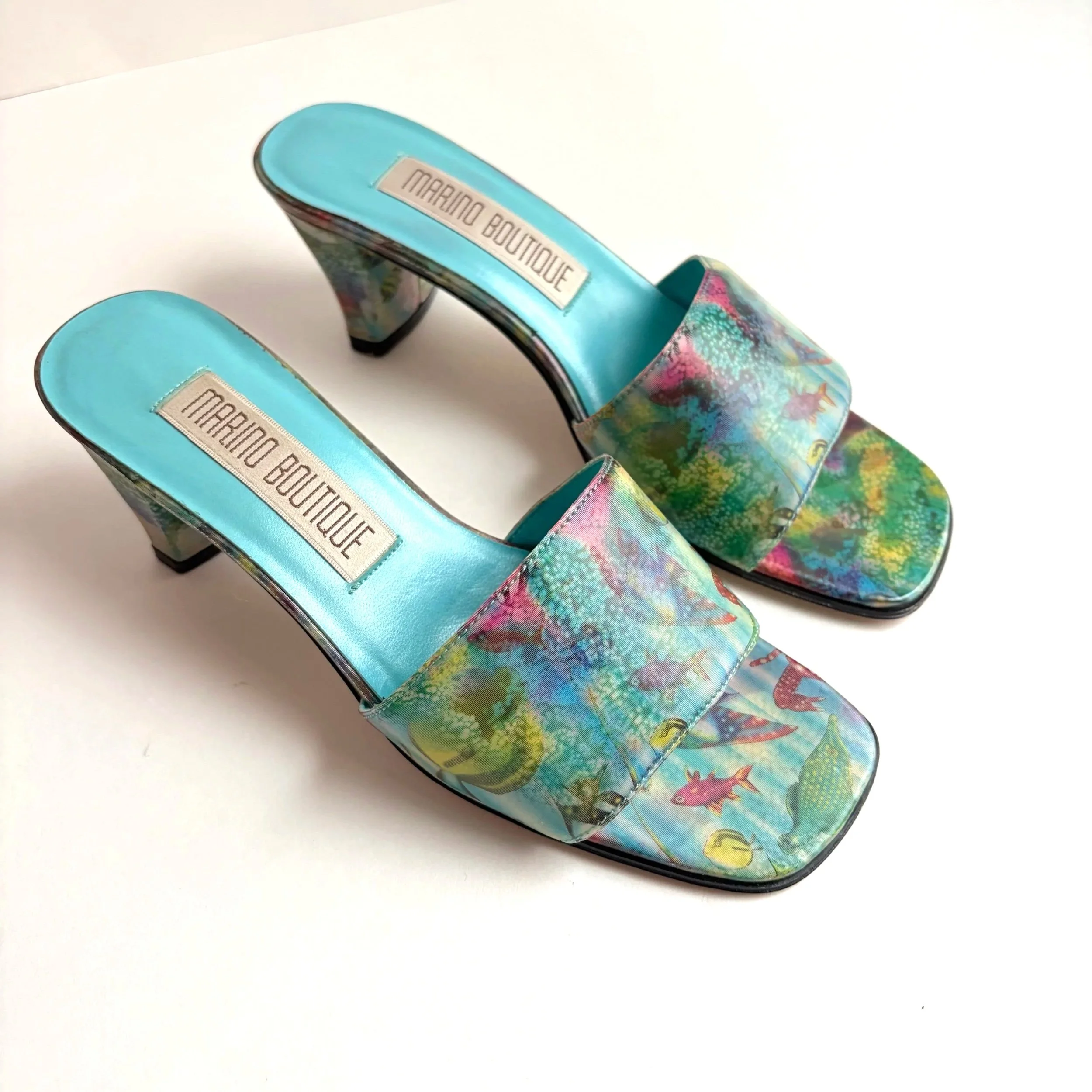 Vtg Marino Boutique Holographic Fish Heels (6) — image 2