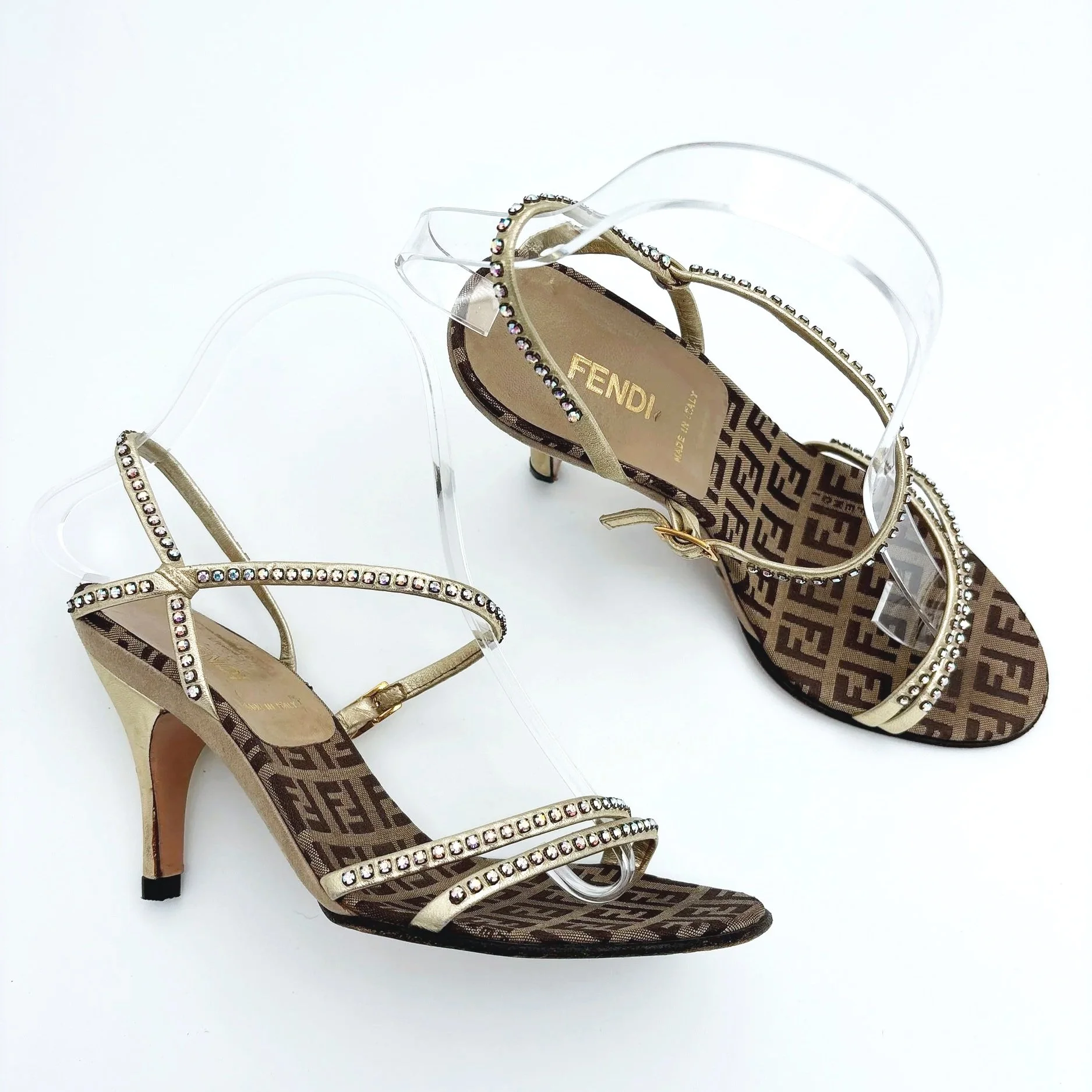 Brown Fendi Monogram Heels (37) — image 5