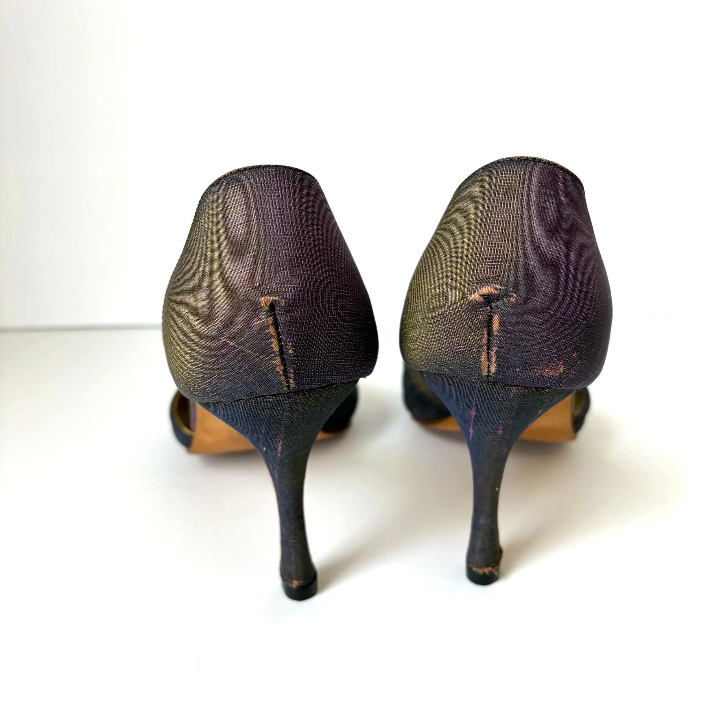 Vtg Manolo Blahnik Sedaraby D'Orsay peep-toe heels (39.5) — image 4