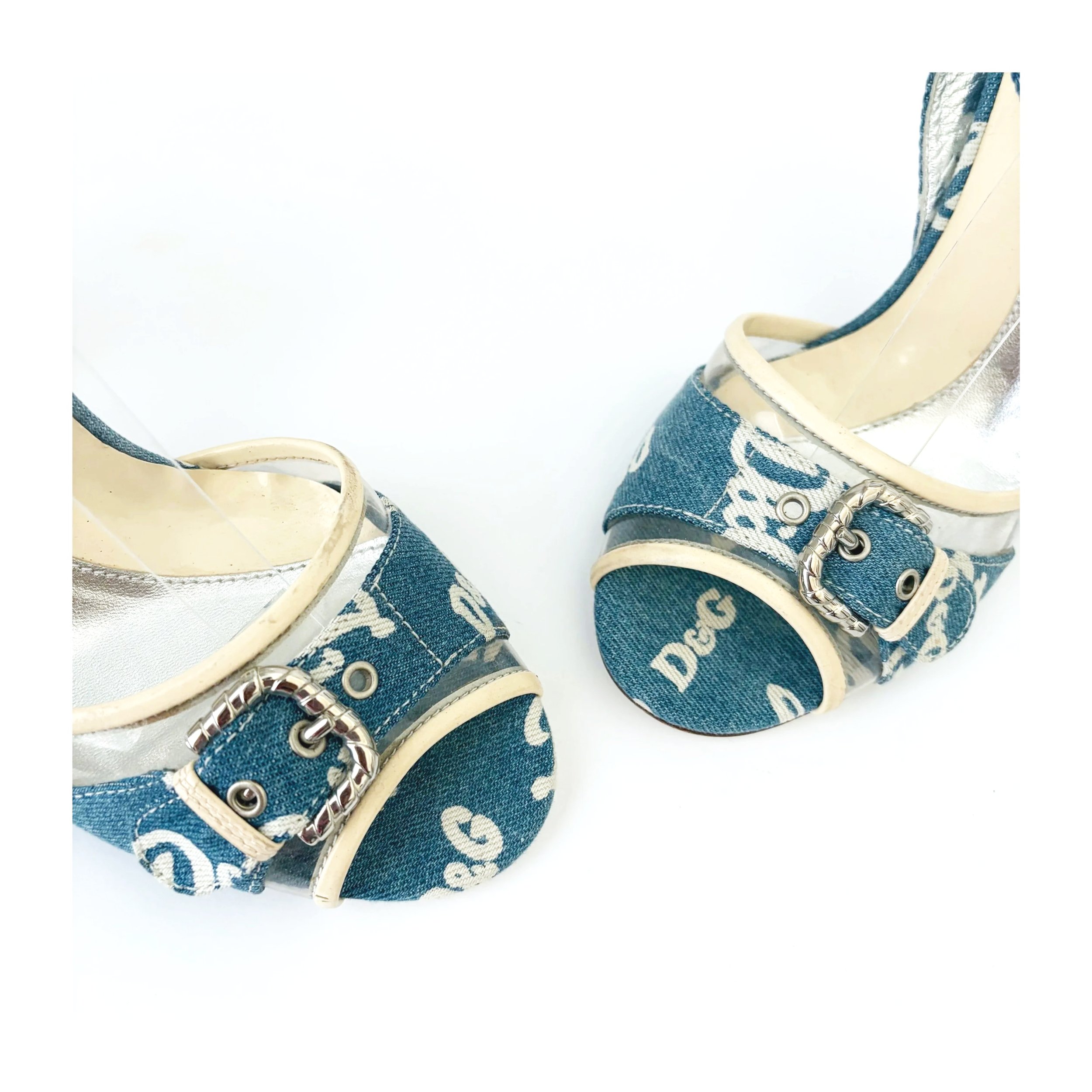 D&G Denim Buckle Heels (39) — image 2