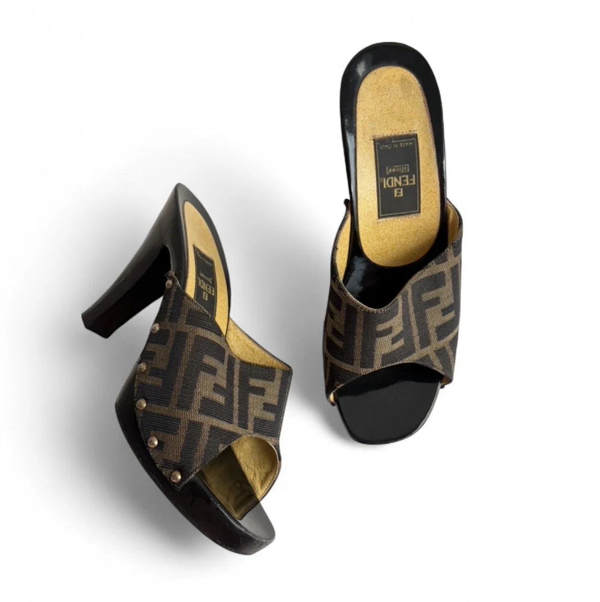 Fendi Monogram Heels US 7.5
