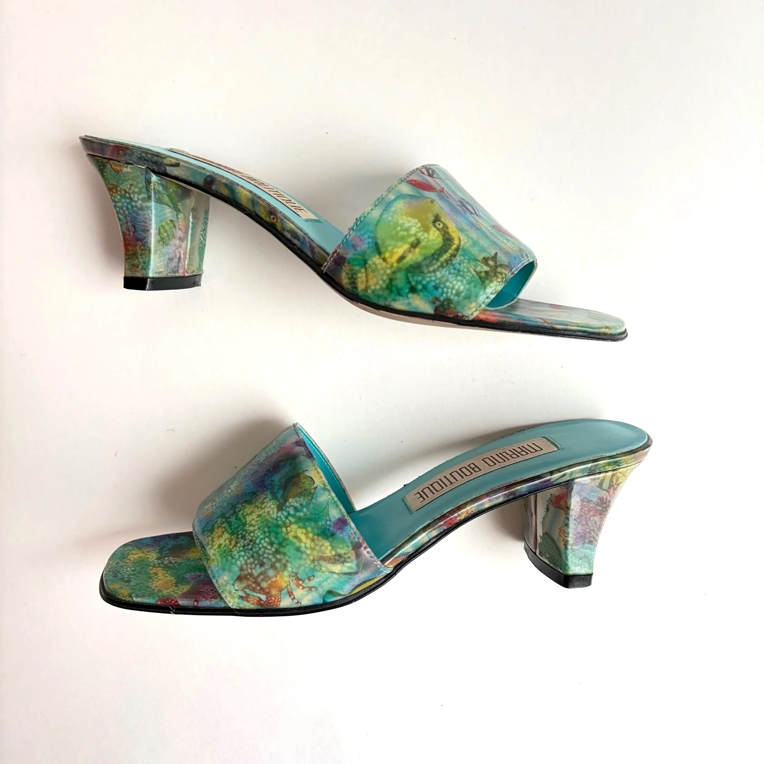 Vtg Marino Boutique Holographic Fish Heels (6) — image 5