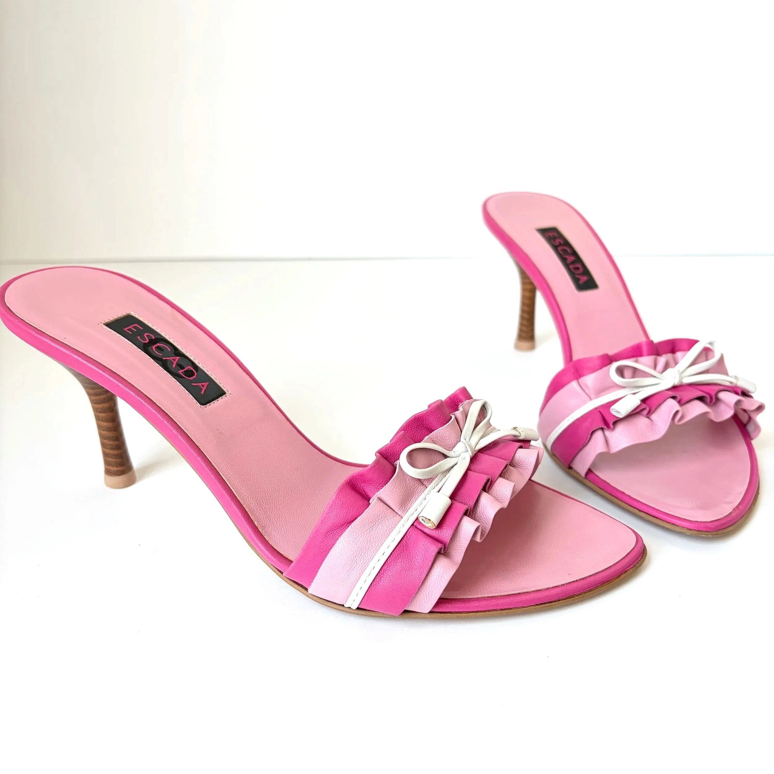 Pink Vtg Escada Bow Heels (6.5) — image 7