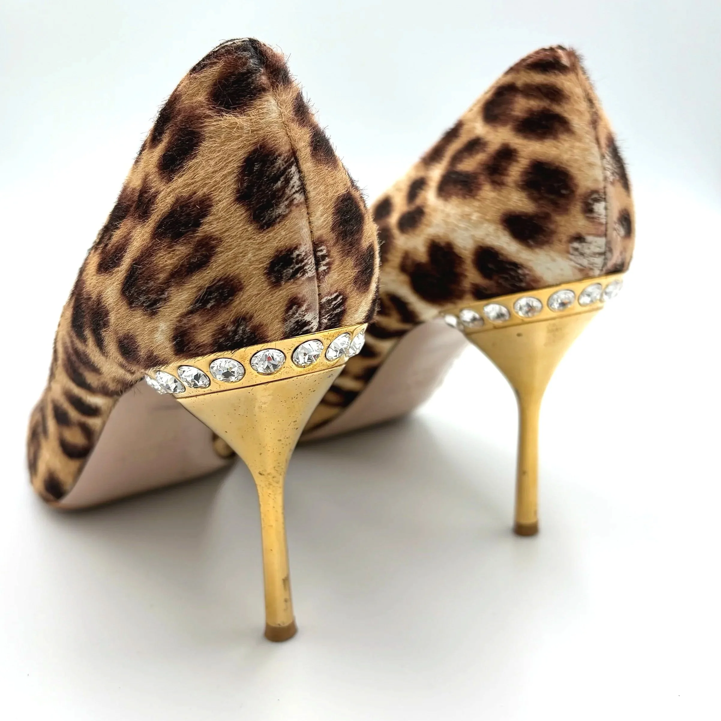 Miu Miu Leopard Rhinestone Heel (38.5) — image 4
