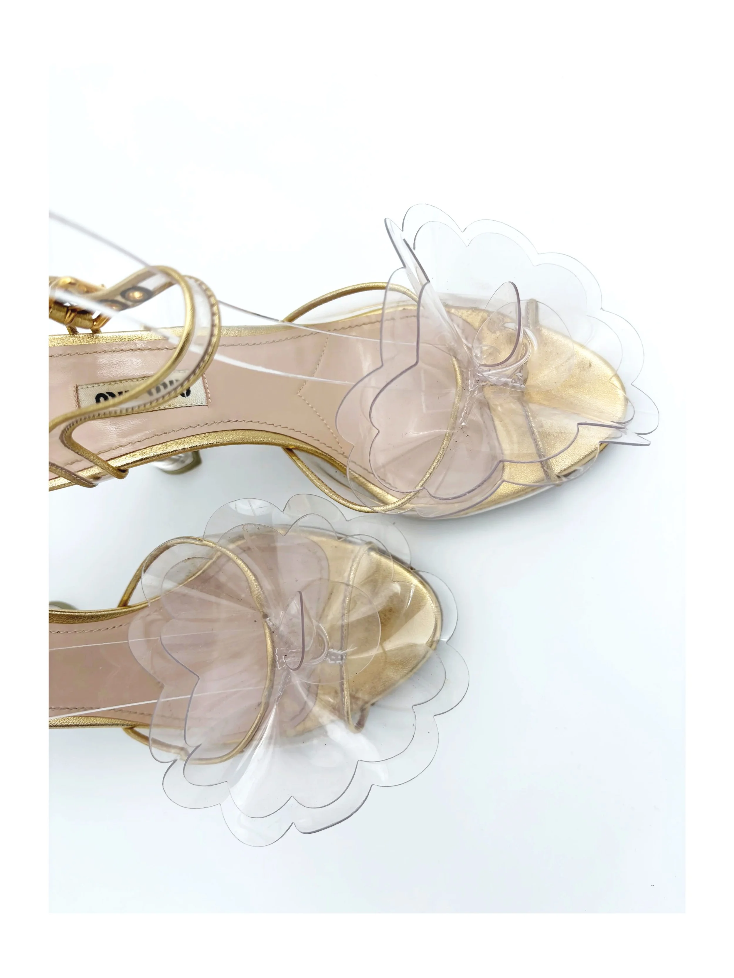 Miu Miu Pvc Gold Heels (36.5) — image 8