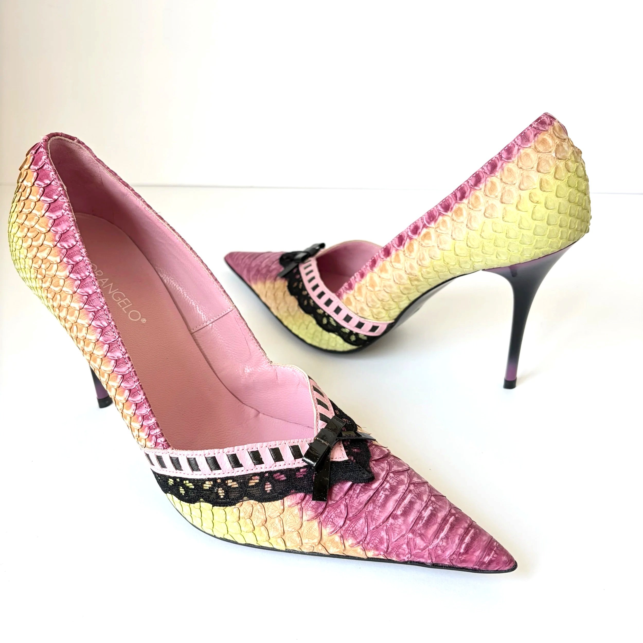 Fiorangello Snakeskin Heels (38) — image 4