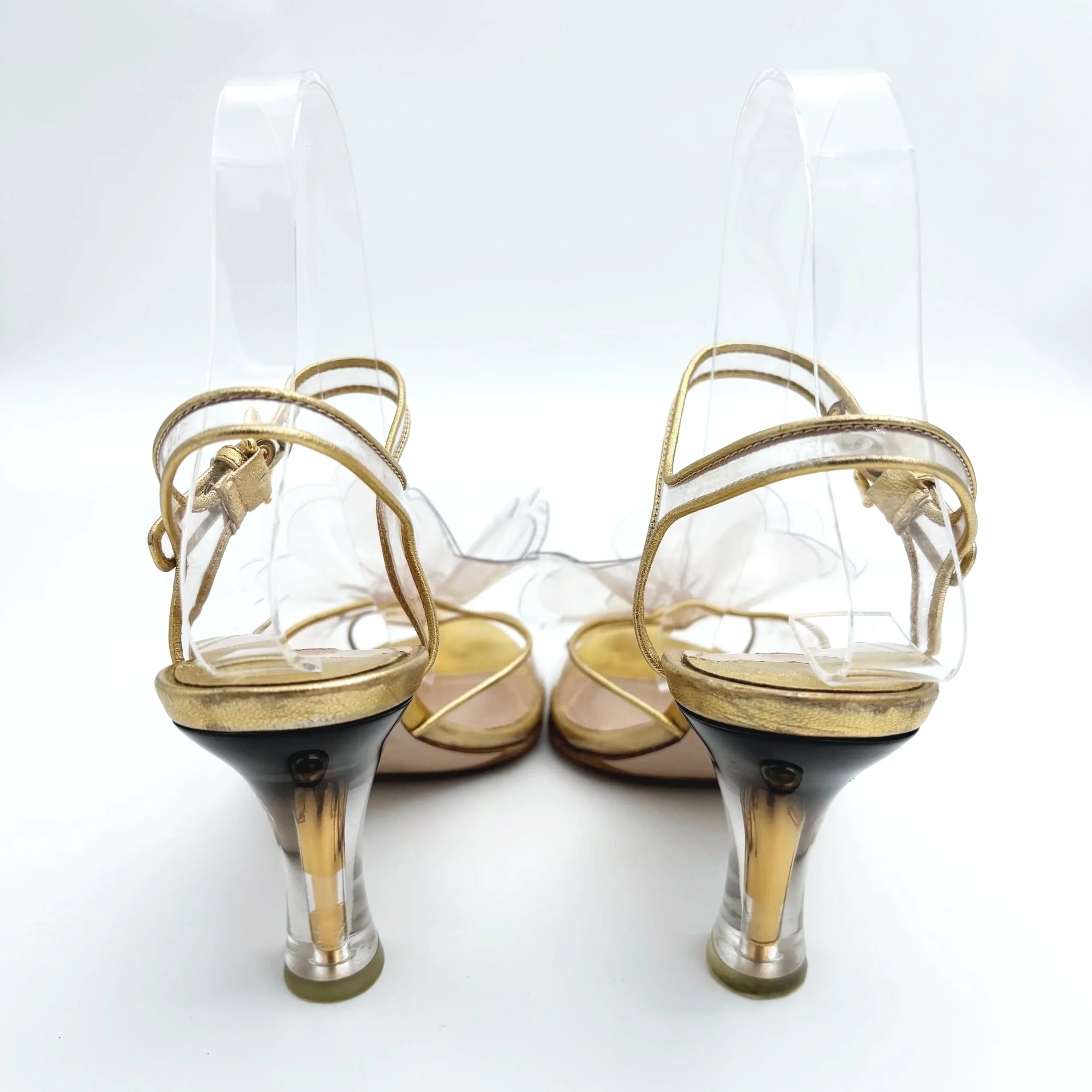 Miu Miu Pvc Gold Heels (36.5) — image 5
