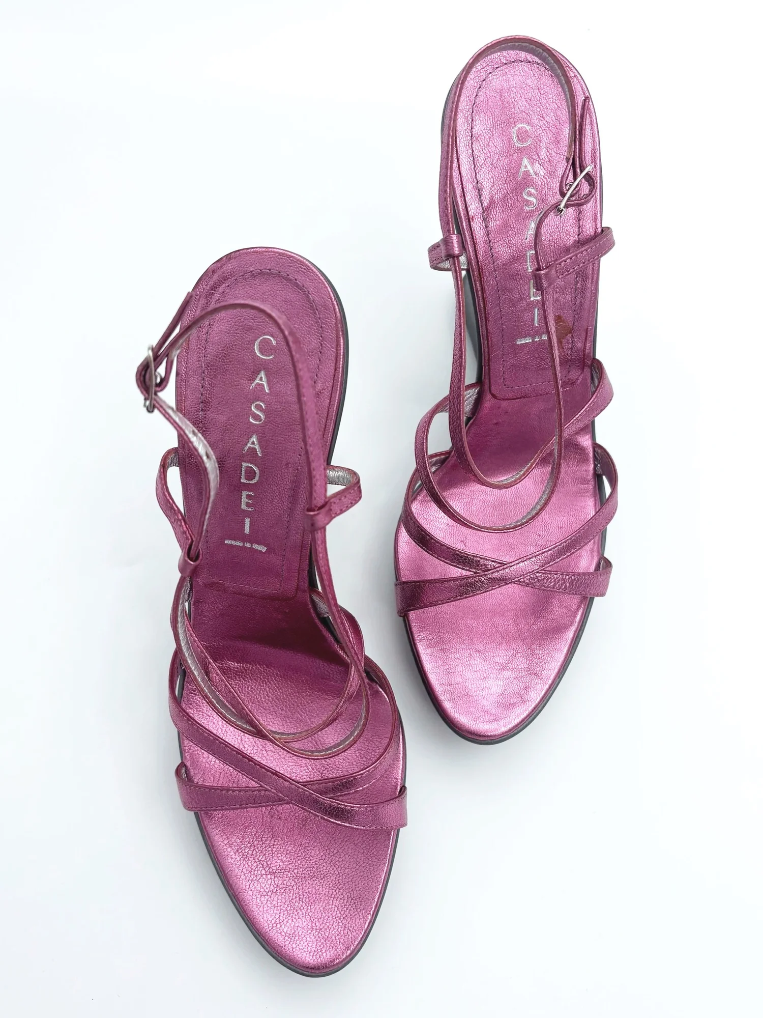 Casadei Pink Acrylic Wedge Heels (36.5)