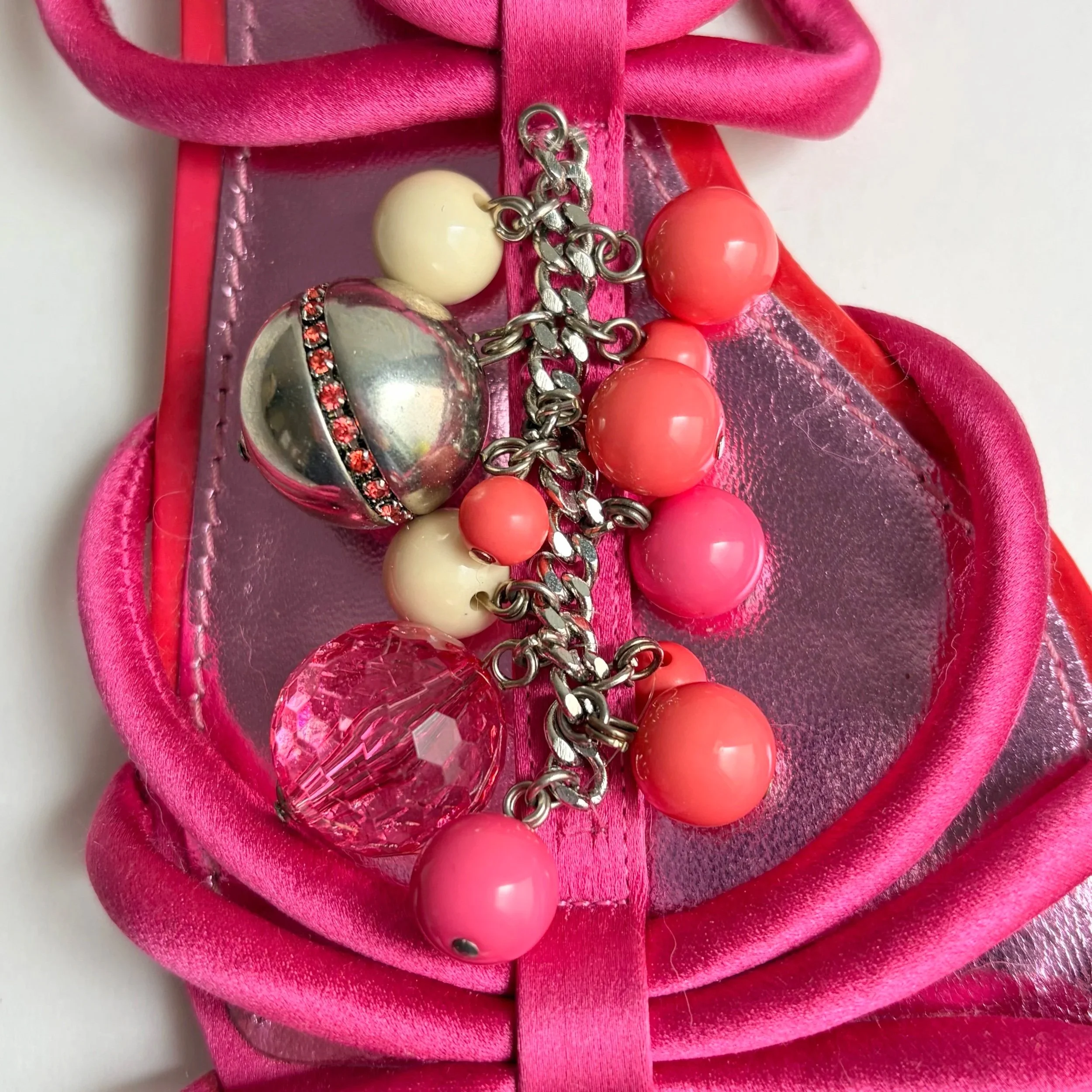 Emilio Pucci Pink Satin Charmed Sandals (40) — image 5