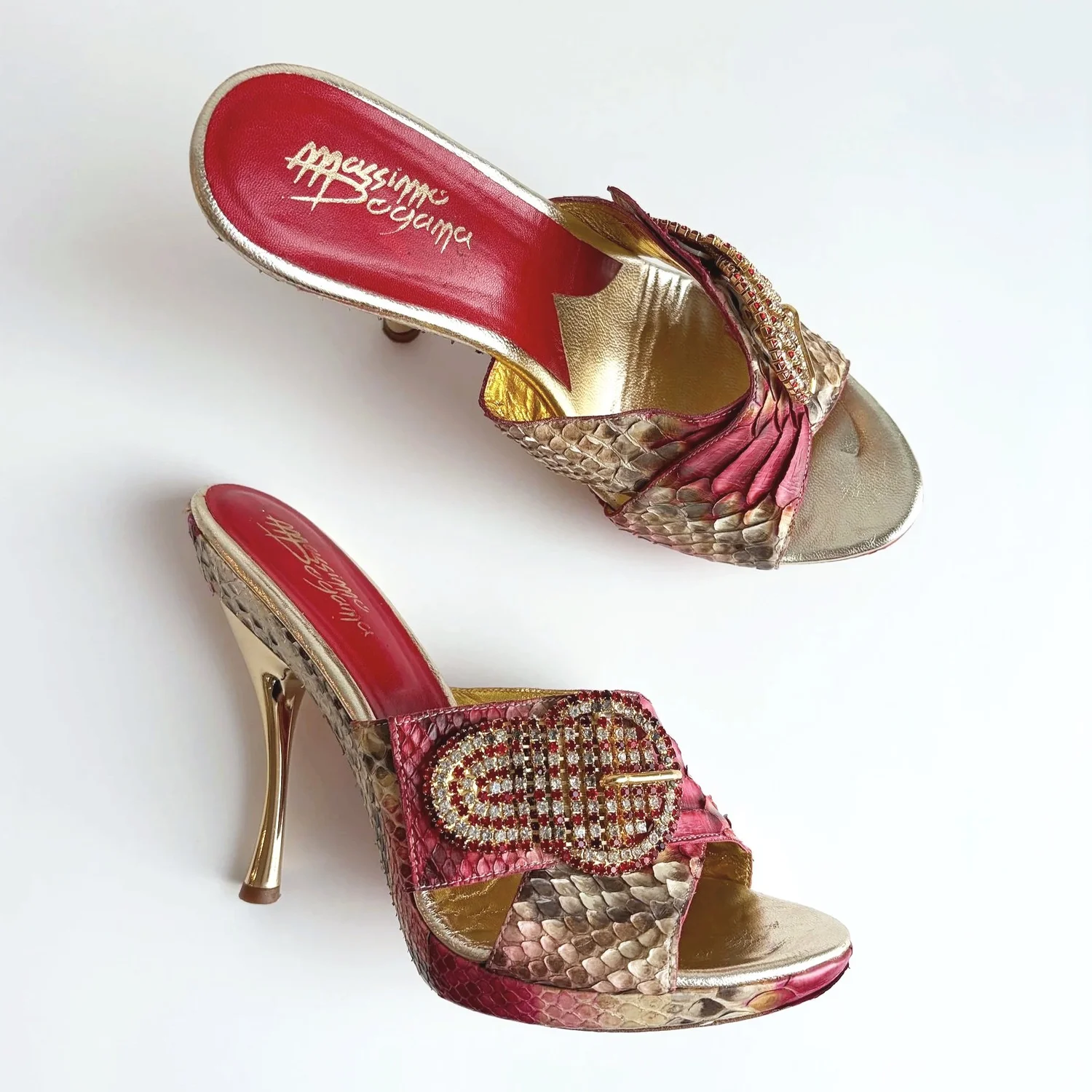 Vintage Italian Red Massimo Heels (39)