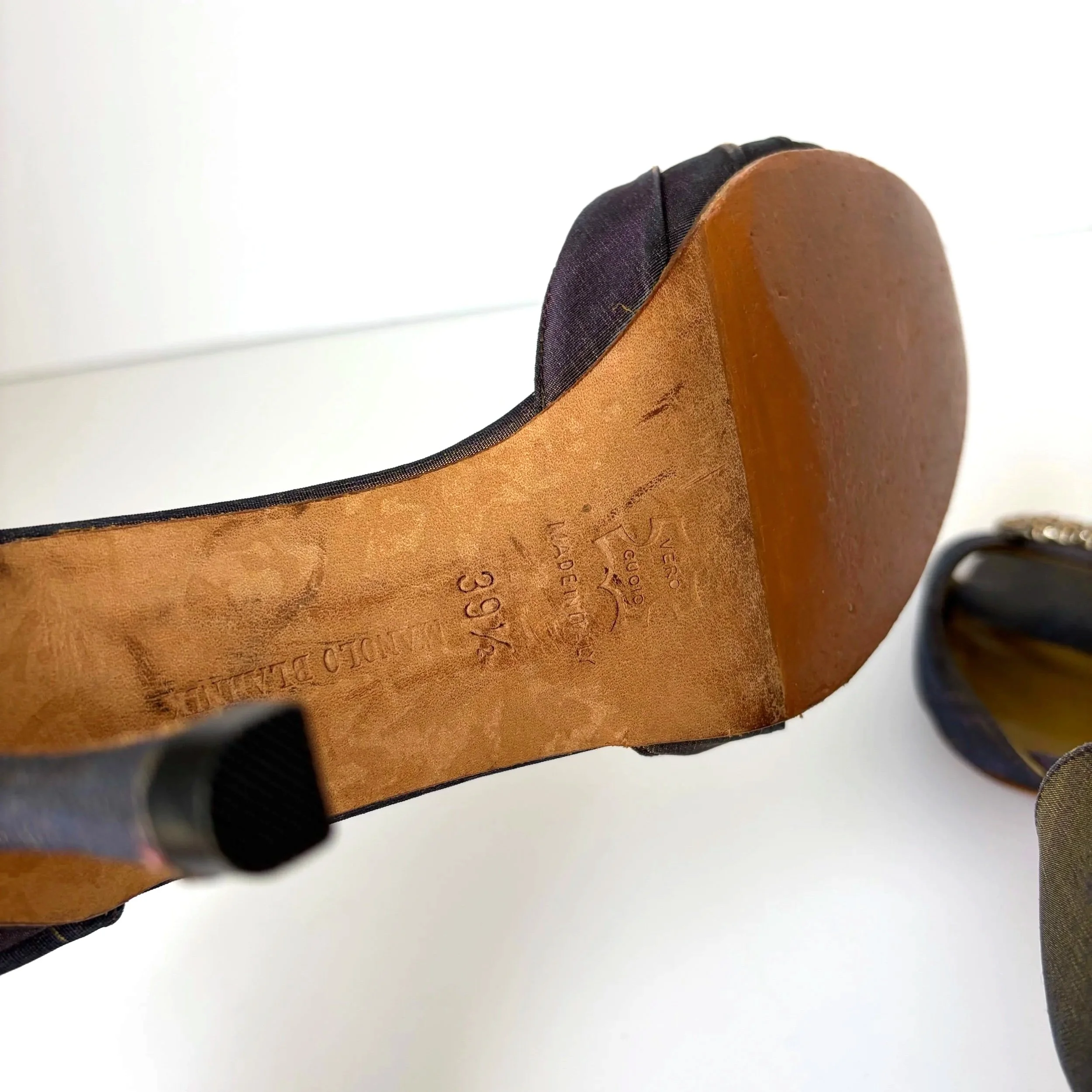 Vtg Manolo Blahnik Sedaraby D'Orsay peep-toe heels (39.5) — image 5