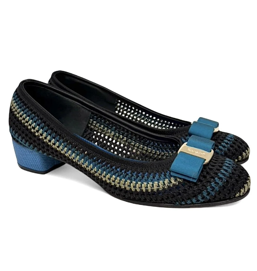 Vintage Crotchet Ferragamo Flats US 6