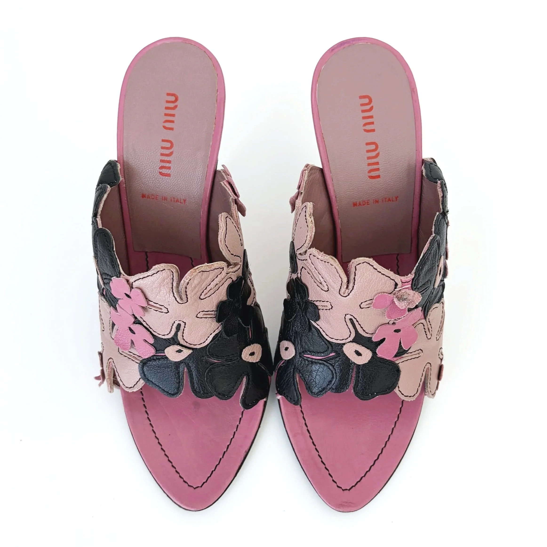 Pink 90’s Miu Miu Floral Heels (36) — image 4