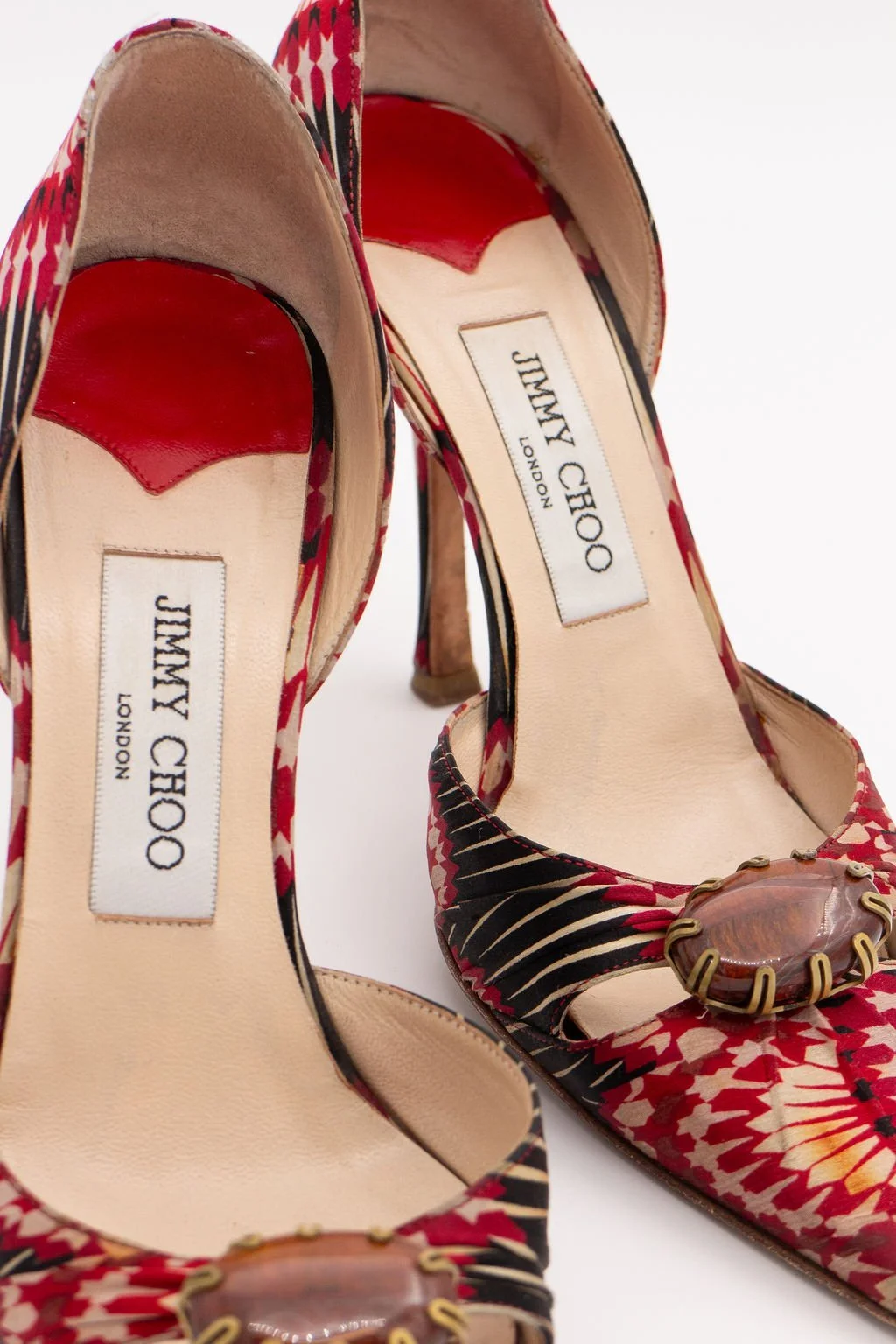 Striking Red Tiger's Eye Jimmy Choo (37.5), image 2