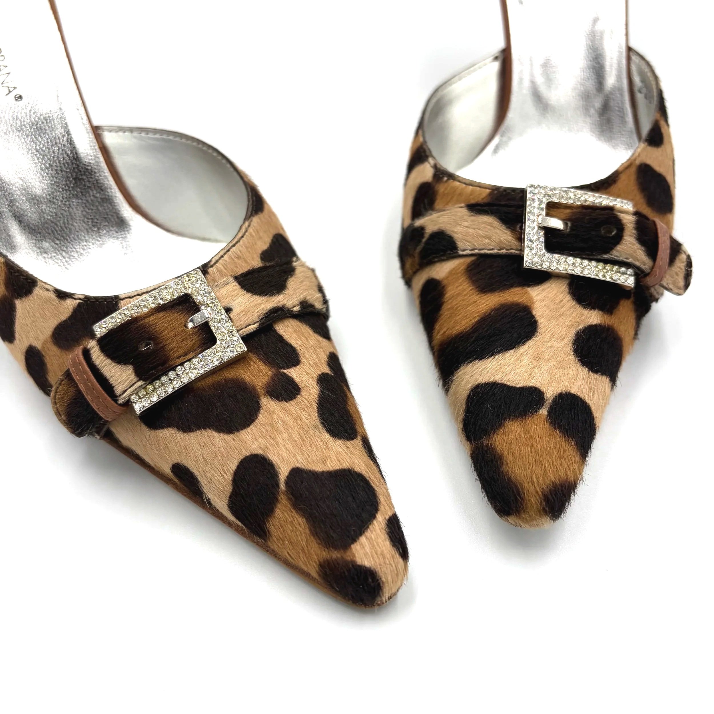 Dolce & Gabanna Leopard Calfhair Mules (38), image 3