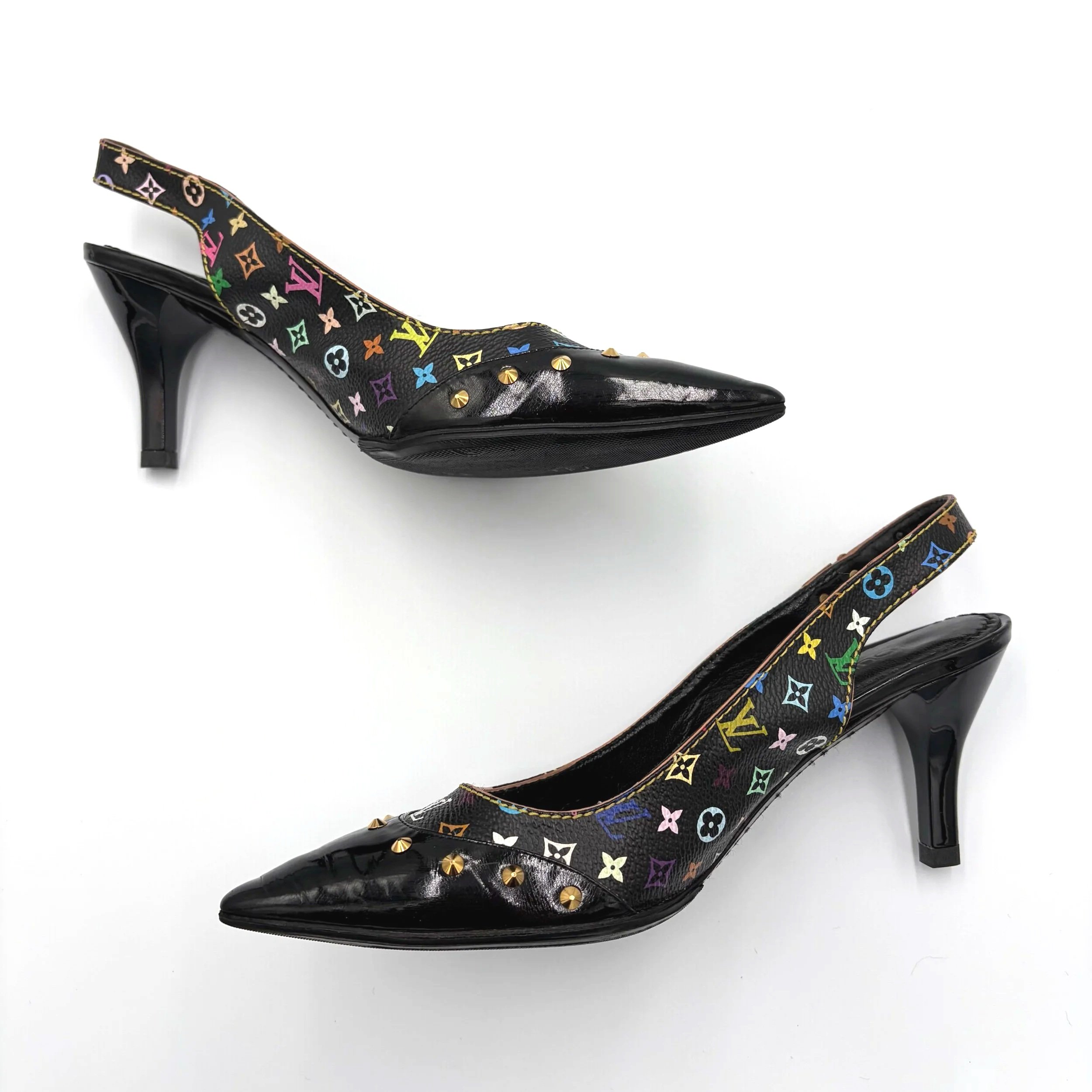 Louis Vuitton Blk Murakami Heels (35.5) — image 6