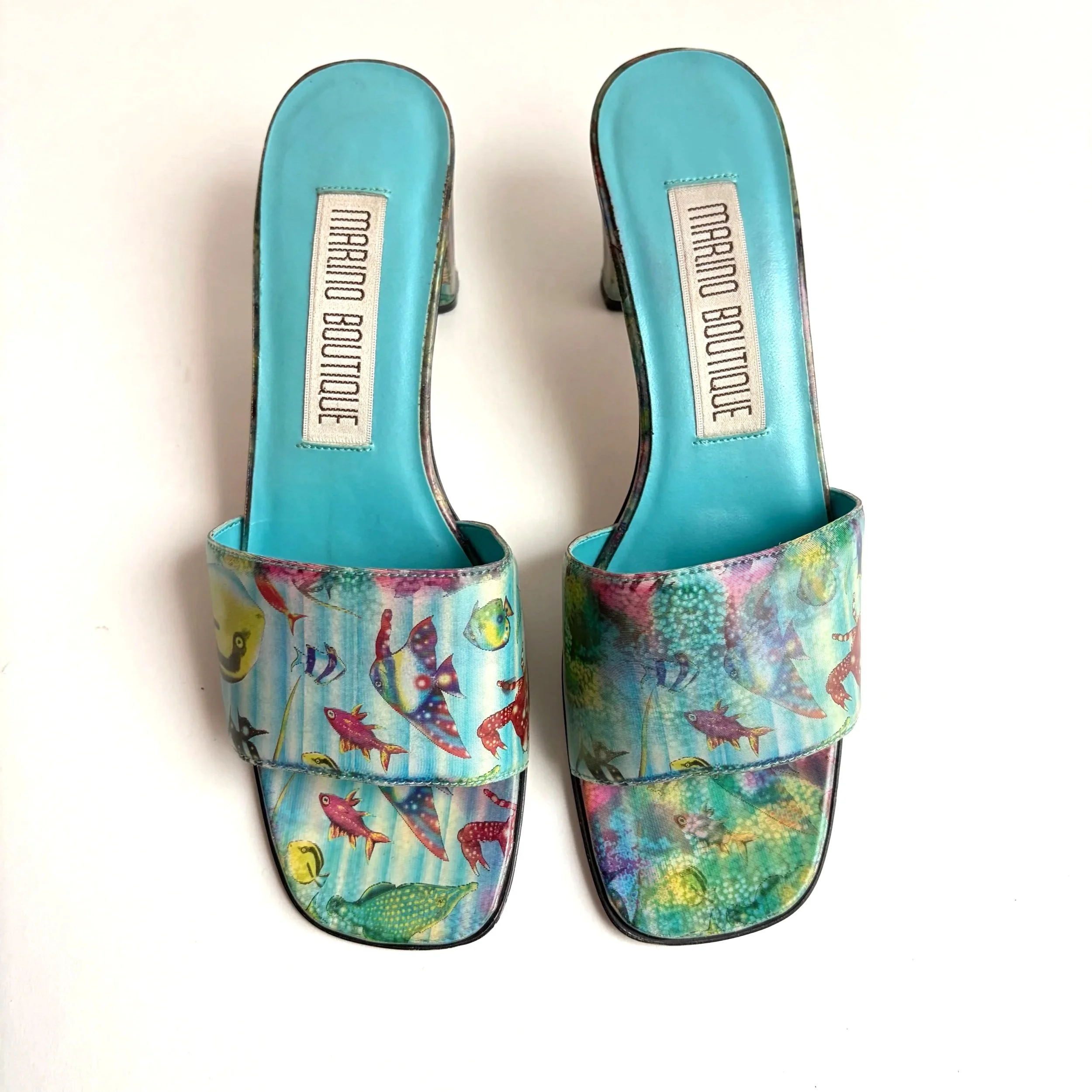 Vtg Marino Boutique Holographic Fish Heels (6) — image 3