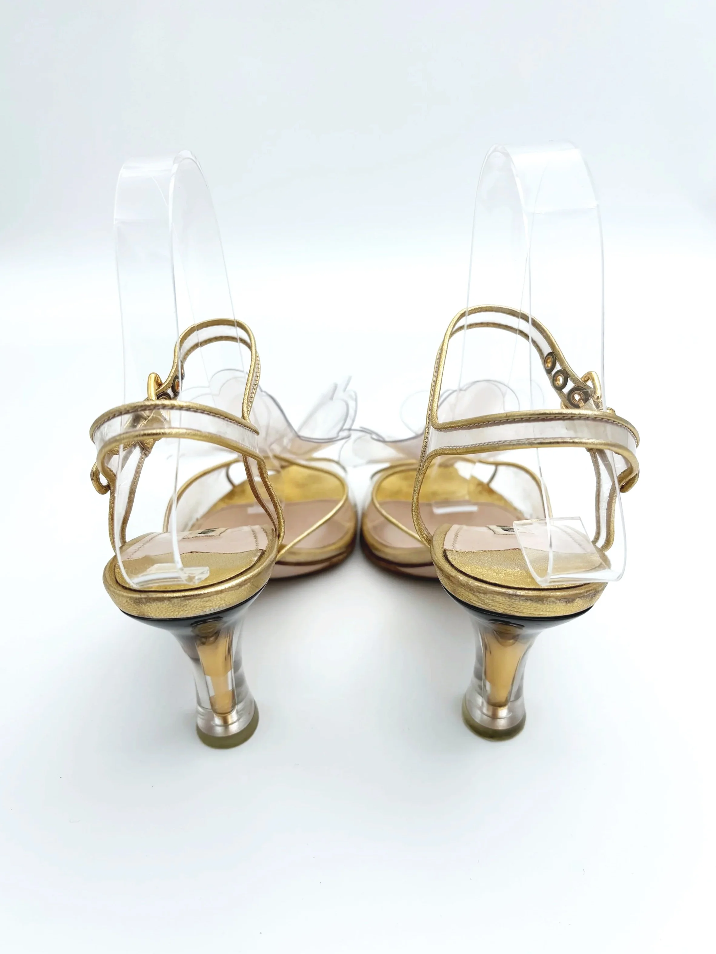Miu Miu Pvc Gold Heels (36.5) — image 6