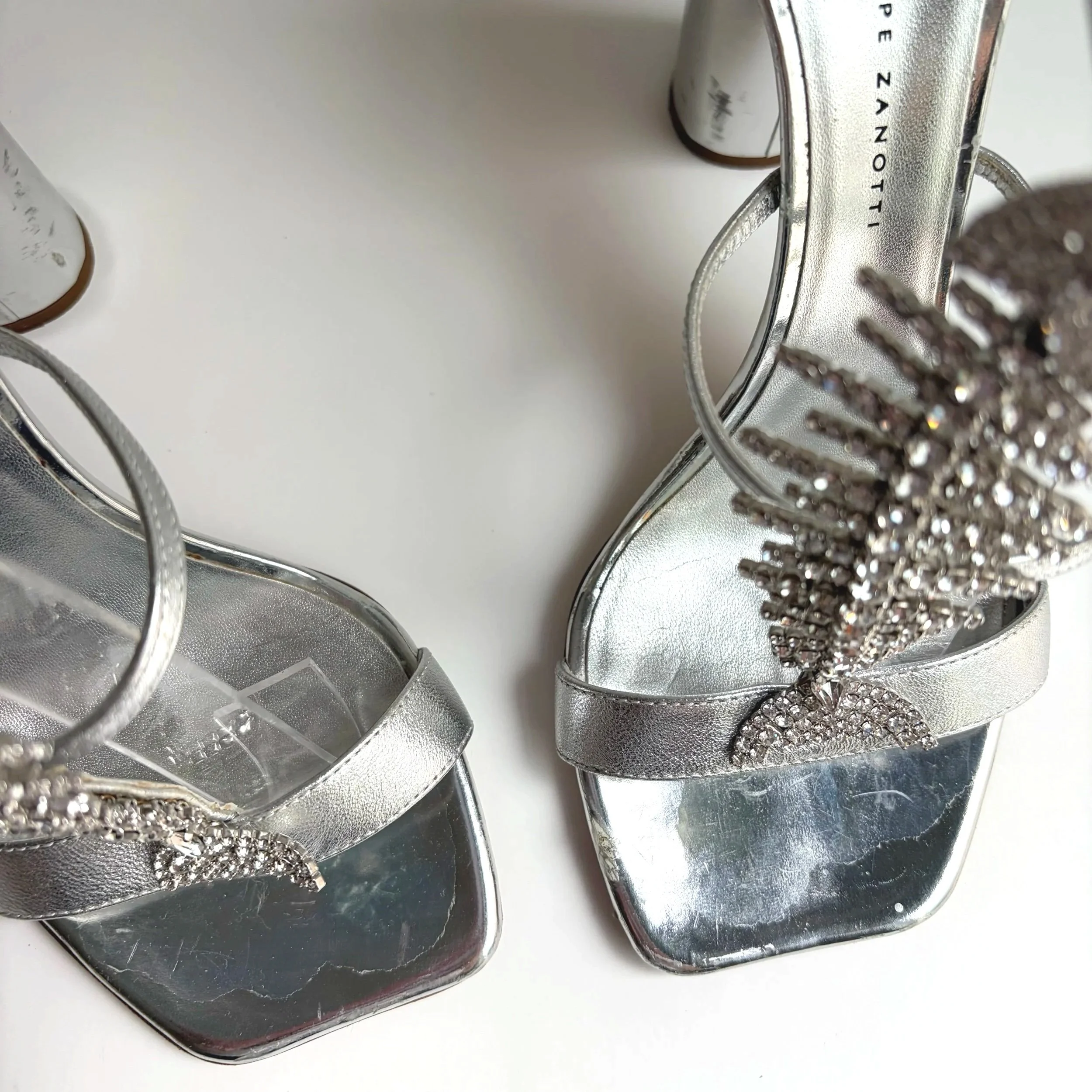 Vtg Giuseppe Zanotti Fishbone Heels (37) — image 7